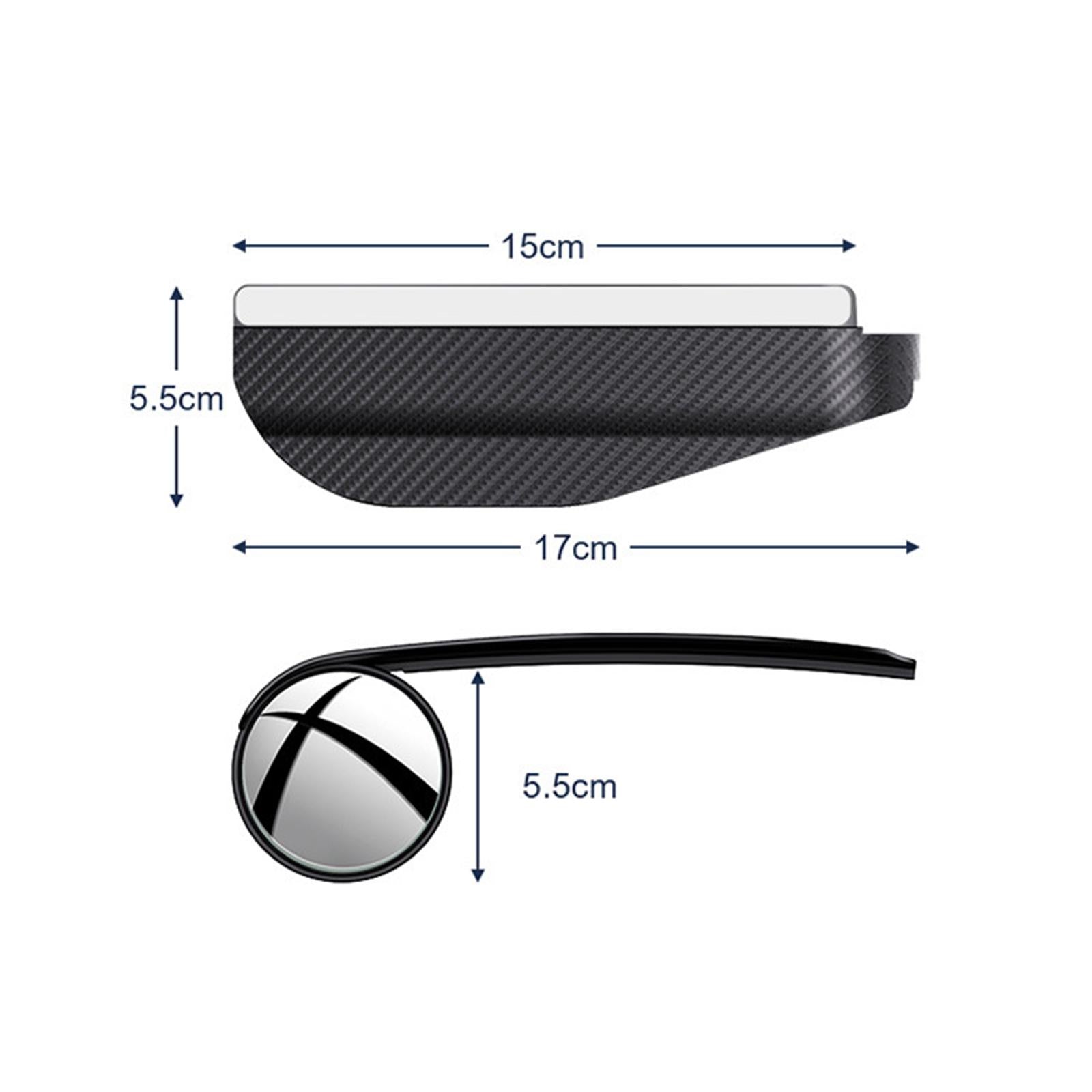2 Pieces Car Blind Spot Mirrors Rear View Mirror Rain Cover Round Wide Angle
