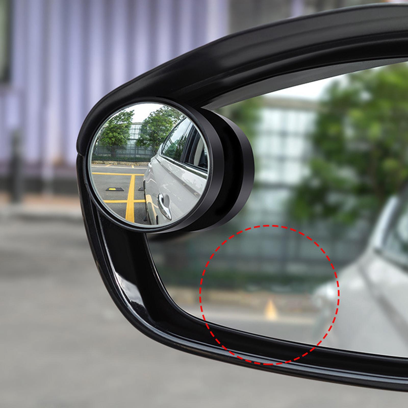 2 Pieces Car Blind Spot Mirrors Rear View Mirror Rain Cover Round Wide Angle