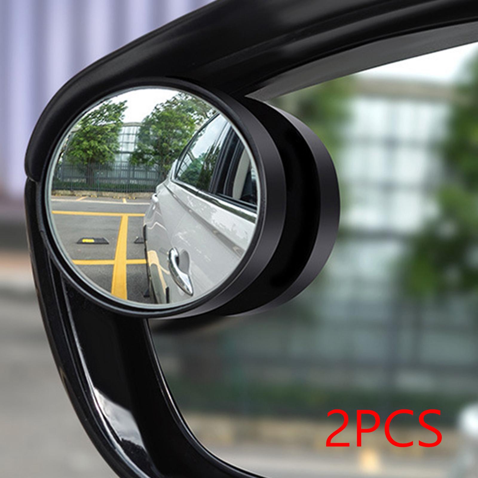 2 Pieces Car Blind Spot Mirrors Rear View Mirror Rain Cover Round Wide Angle