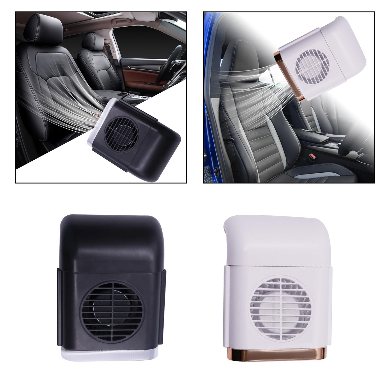 Car Seat Cooling Fan Blow Cold Air Space Saving Portable Car Seat Back Fan Black