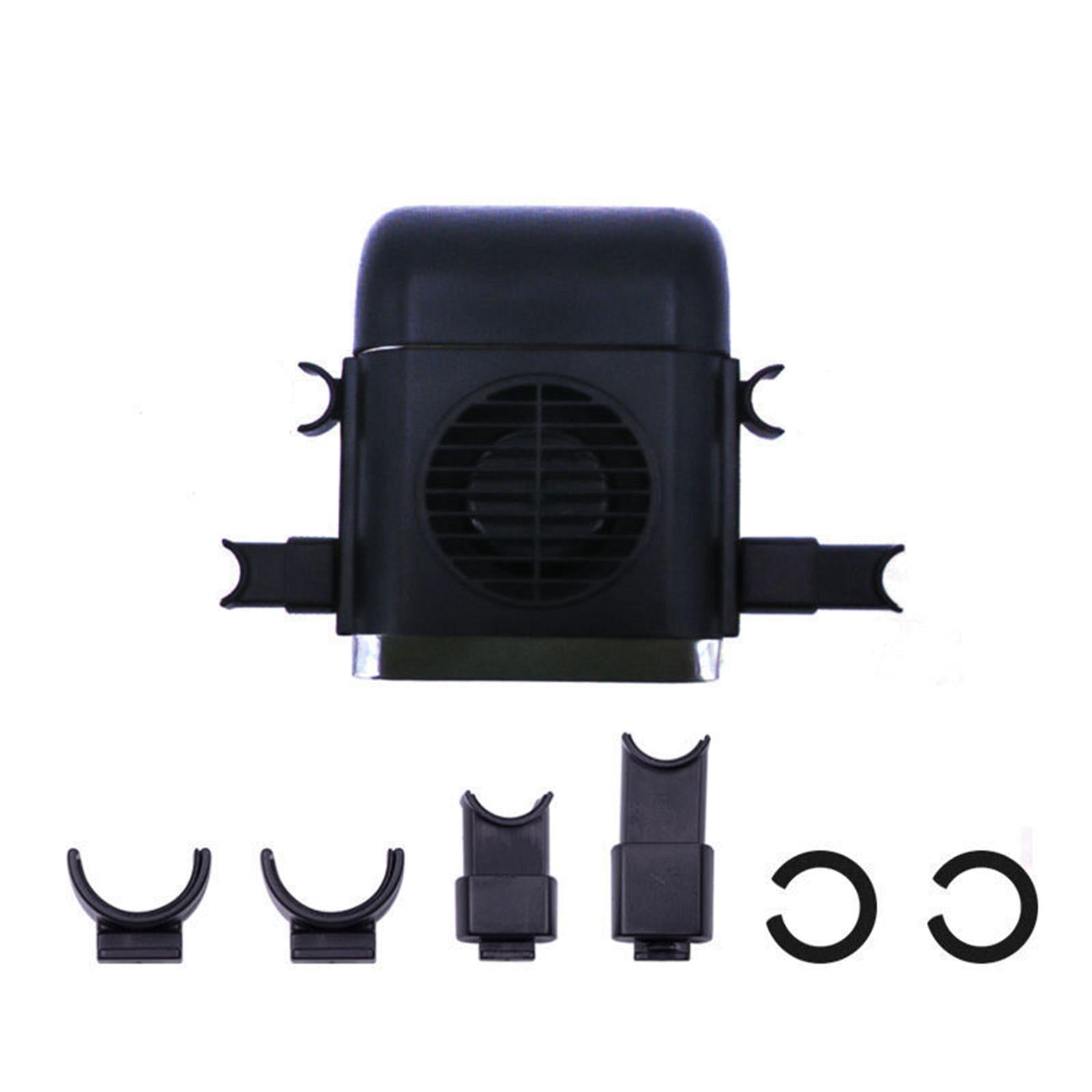 Car Seat Cooling Fan Blow Cold Air Space Saving Portable Car Seat Back Fan Black