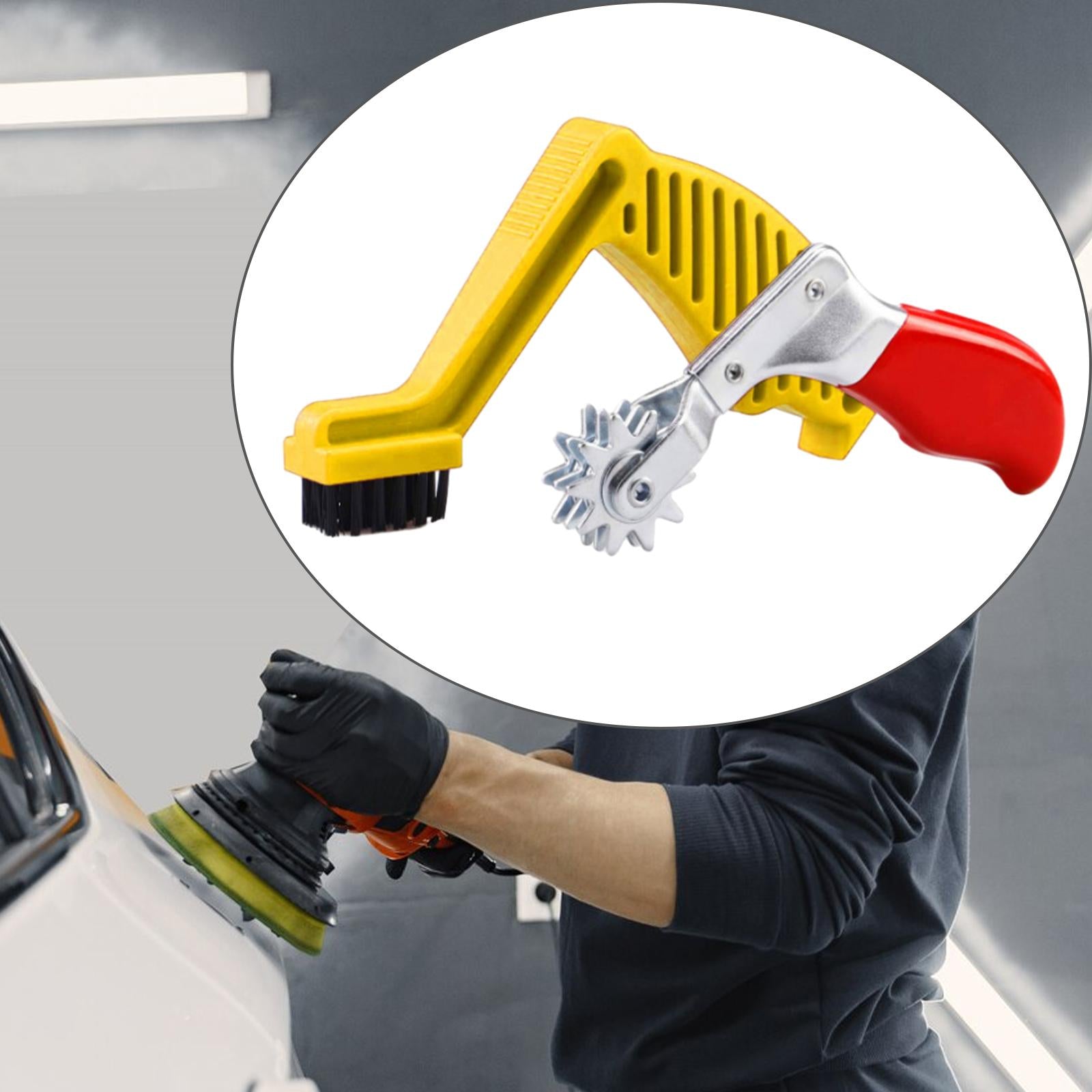 2Pcs Polishing Pad Cleaning Tools Easy to Use Buffing Pad Cleaning Spur Tool Yellow