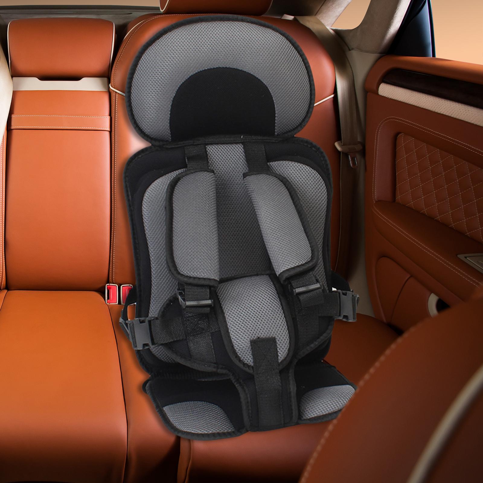 Baby Car Seat Cushion Support Travel Harness Seat Children Car Cushions Gray and Black