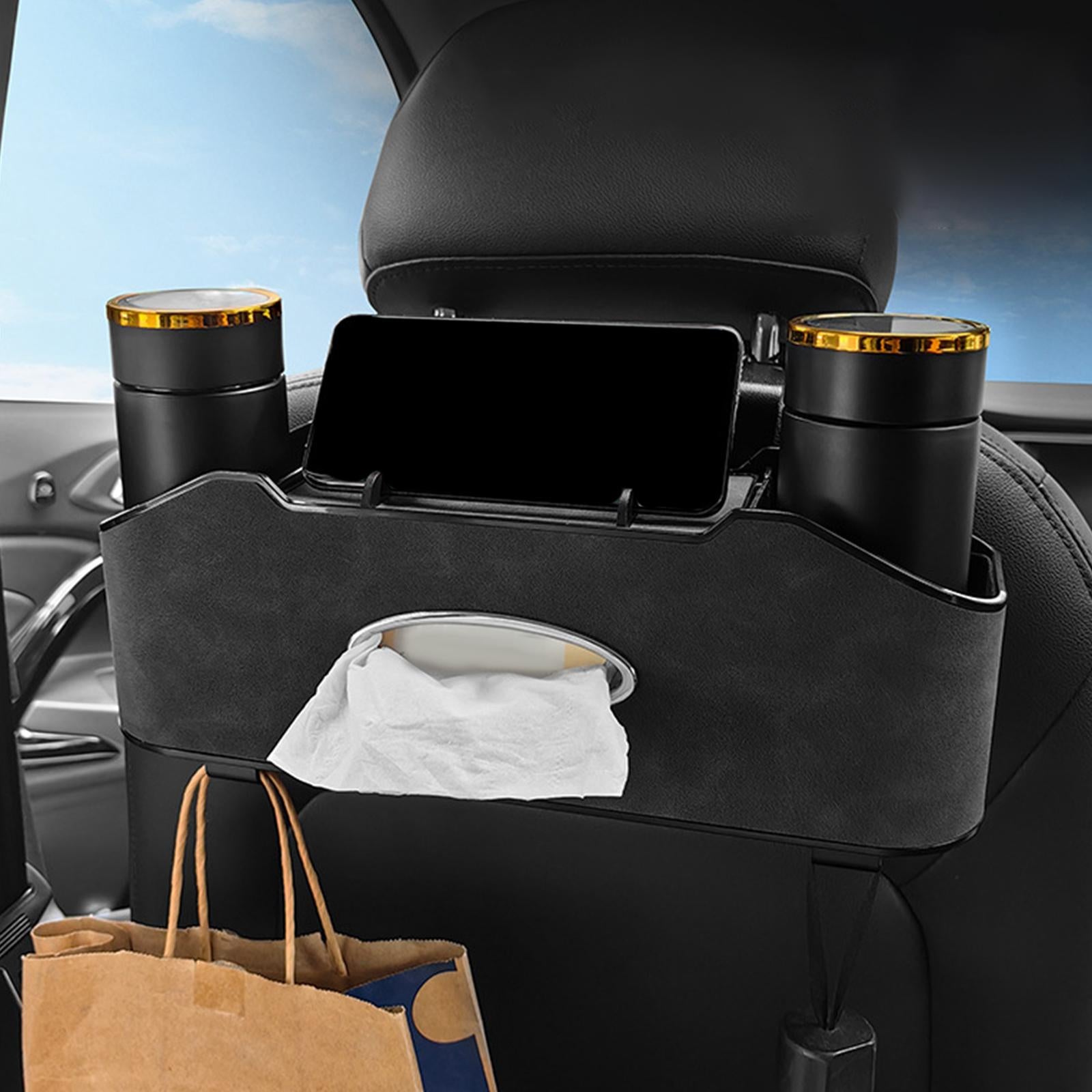 Car Back Seat Headrest Hanging Storage Box Car Travel Accessories Cup Holder