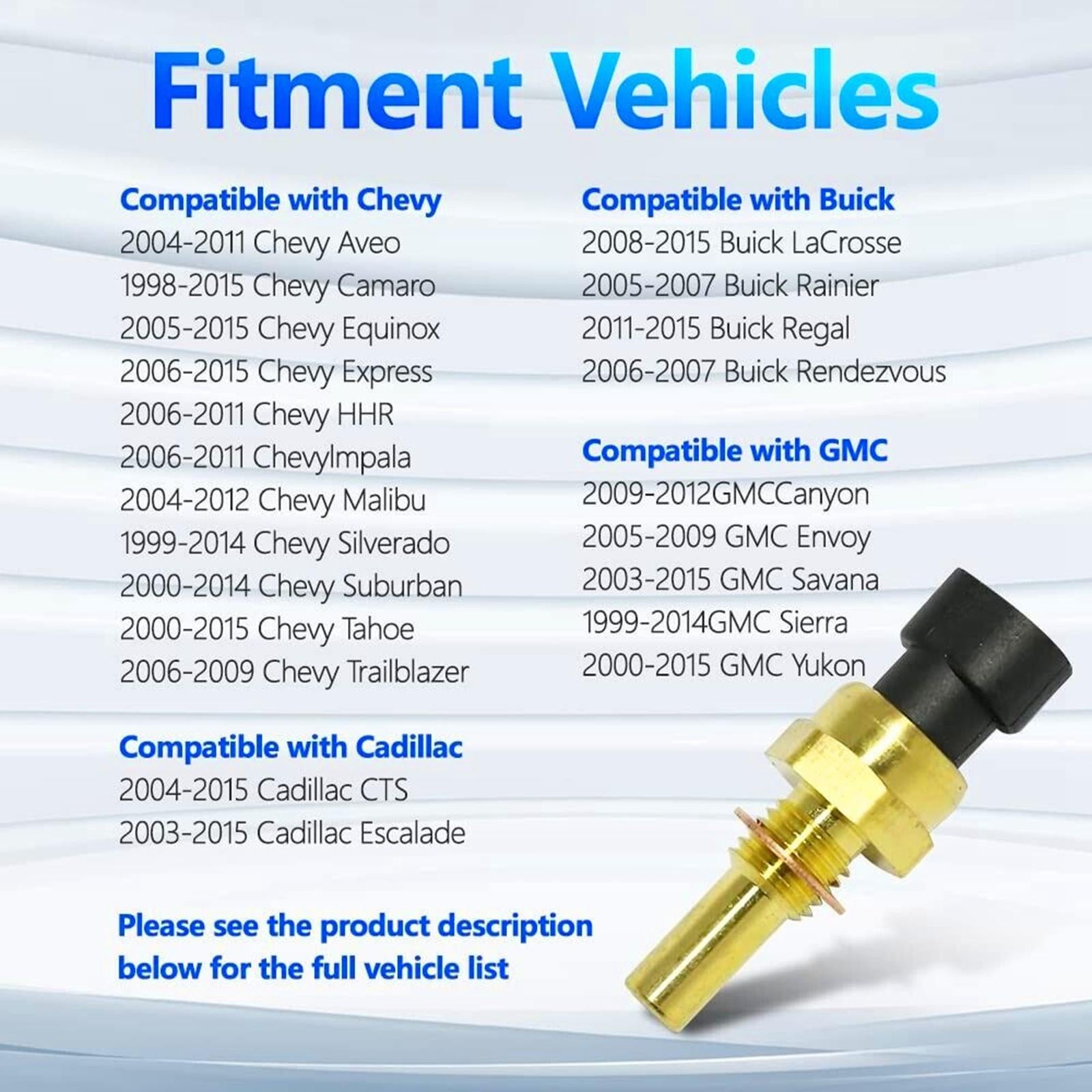 Engine Coolant Temperature Transducer 213-953 for Chevrolet Sport Parts