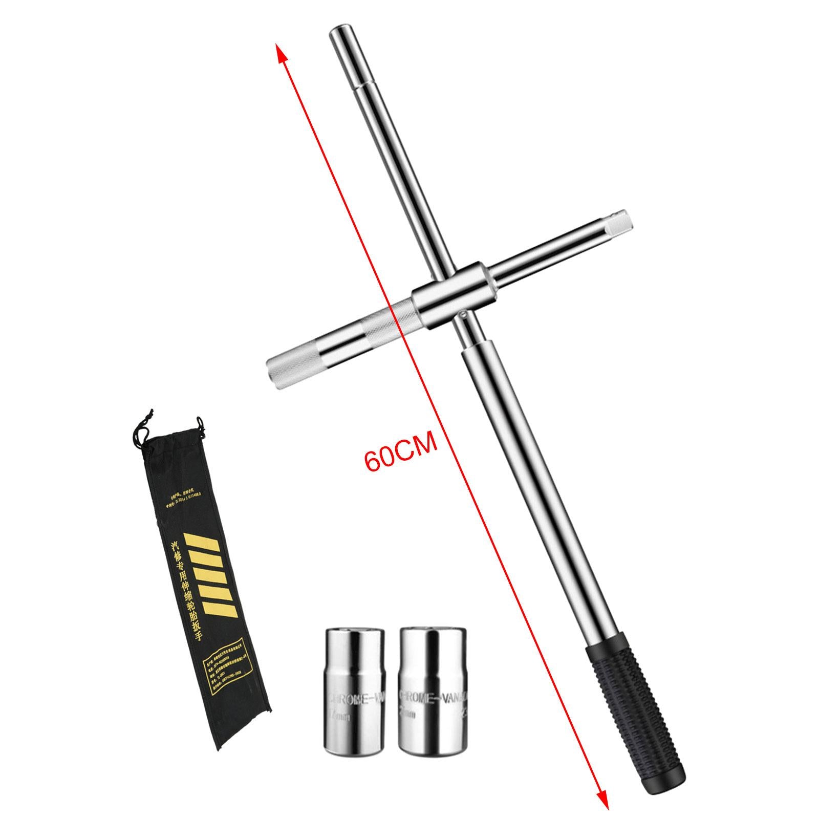 Extended Lug Wrench Telescopic Wheel Brace Lug Nut Wrench for Truck Van