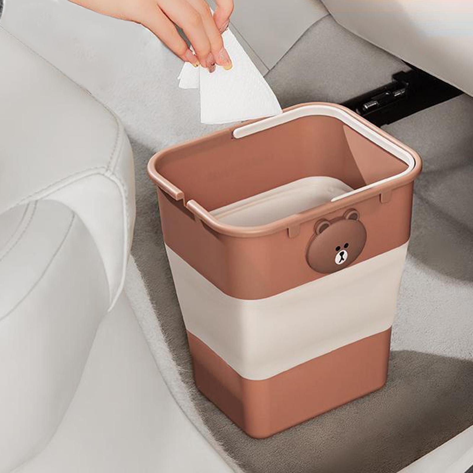 Foldable Car Trash Can Auto Interior Accessory Universal Vehicle Garbage Can L