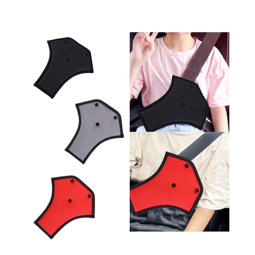 Car Seat Belt Adjuster Universal Soft Seat Belt Cover for Children Kids Black