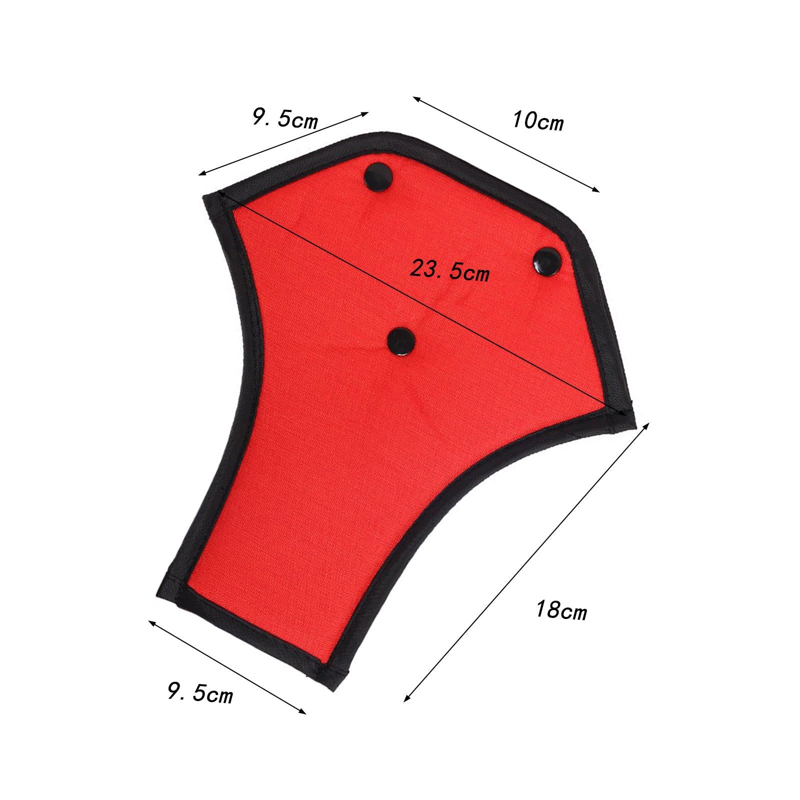 4xCar Seat Belt Adjuster Universal Soft Seat Belt Cover for Children Kids Red