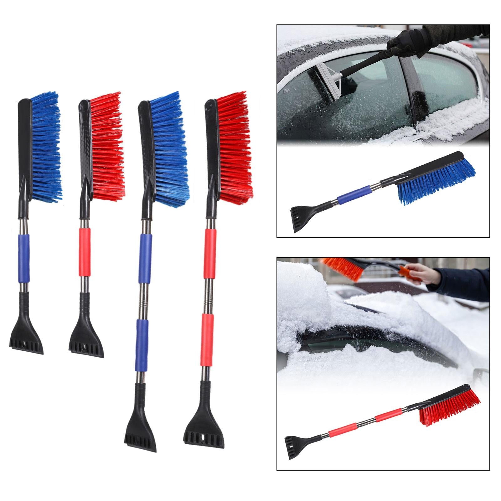 Ice Scraper Snow Brush 2 in 1 Comfortable Grip for Vehicles Suvs Trucks 63cm Blue
