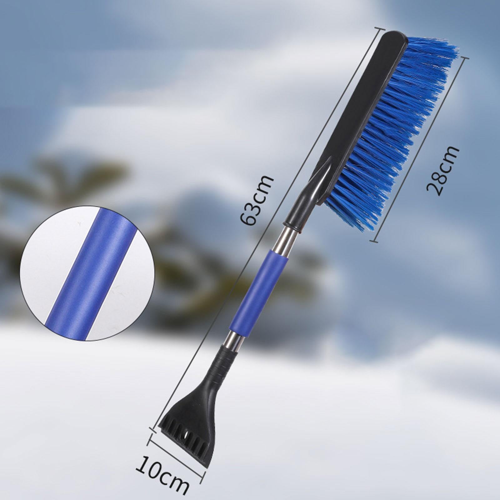 Ice Scraper Snow Brush 2 in 1 Comfortable Grip for Vehicles Suvs Trucks 63cm Blue