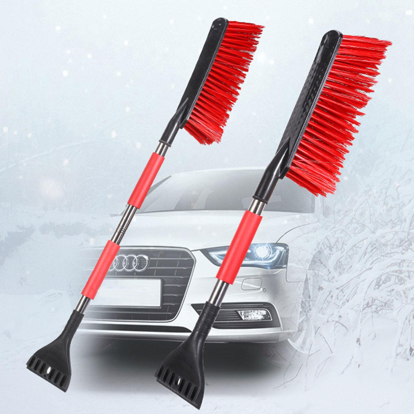 Ice Scraper Snow Brush 2 in 1 Comfortable Grip for Vehicles Suvs Trucks 63cm Blue
