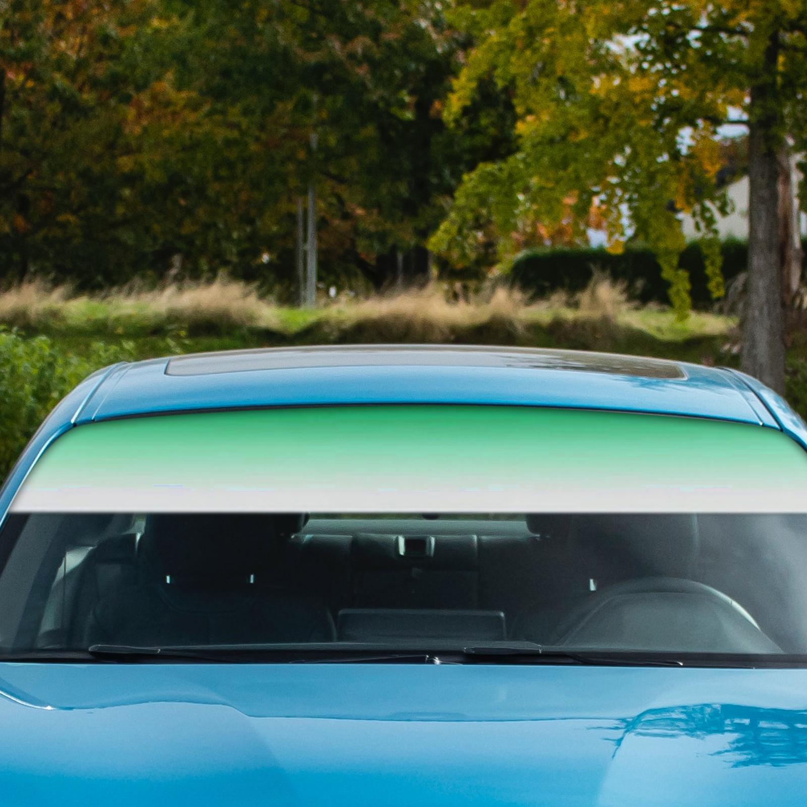 2xCar Window Sun Visor Strip Tint Film with Scraper Windshield Sun Visor Strip Green