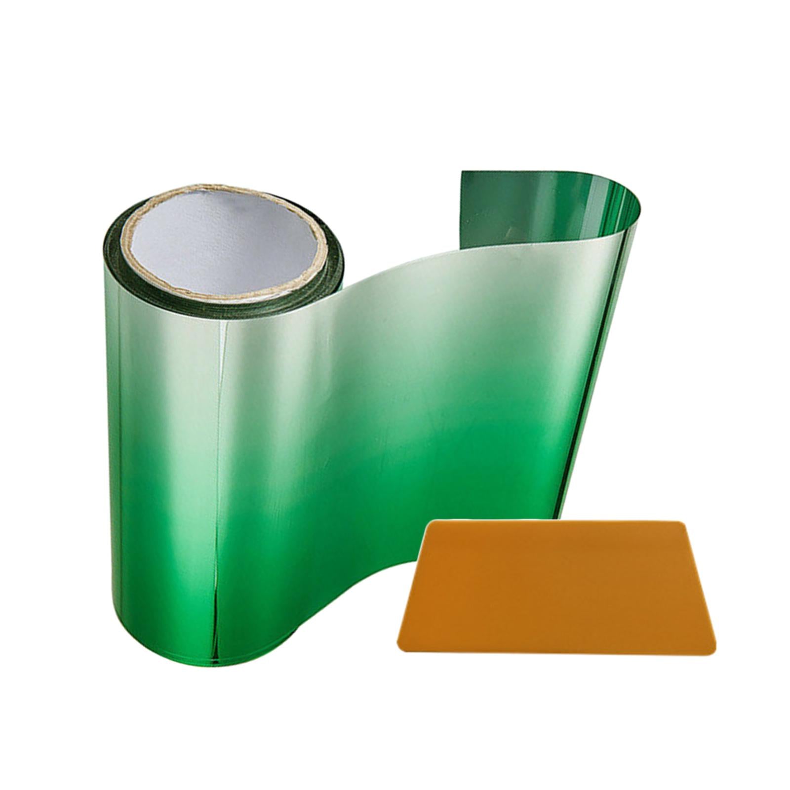 2xCar Window Sun Visor Strip Tint Film with Scraper Windshield Sun Visor Strip Green