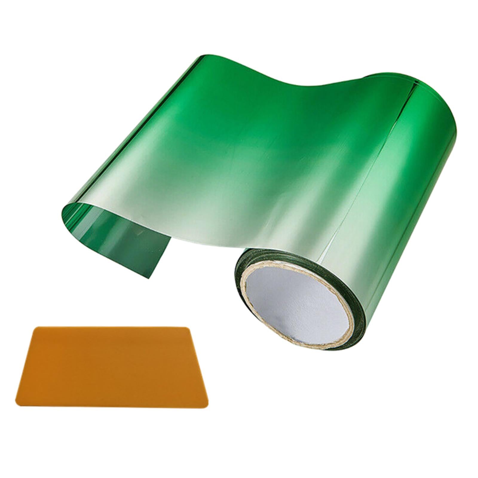 4xCar Window Sun Visor Strip Tint Film with Scraper Windshield Sun Visor Strip Green