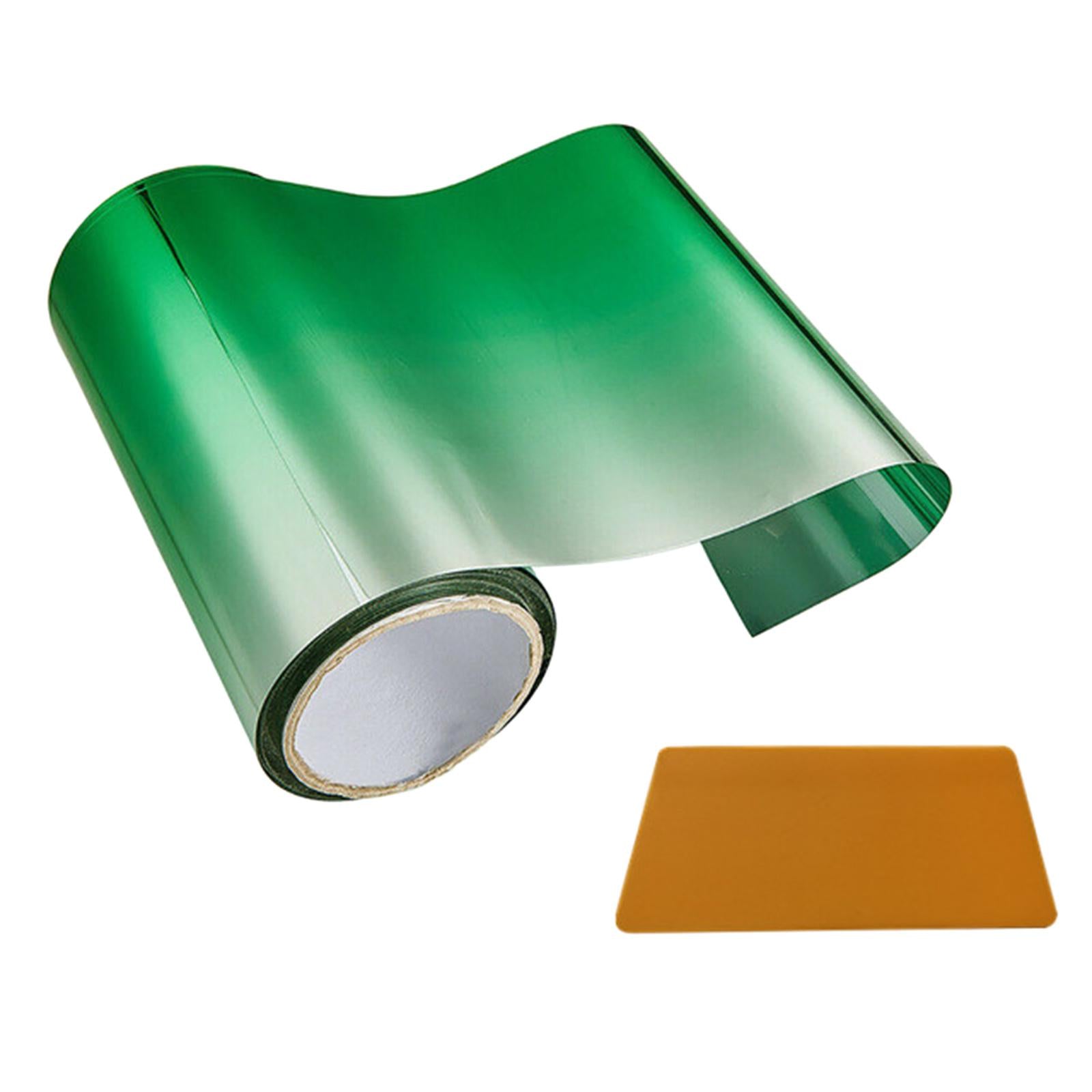 2xCar Window Sun Visor Strip Tint Film with Scraper Windshield Sun Visor Strip Green