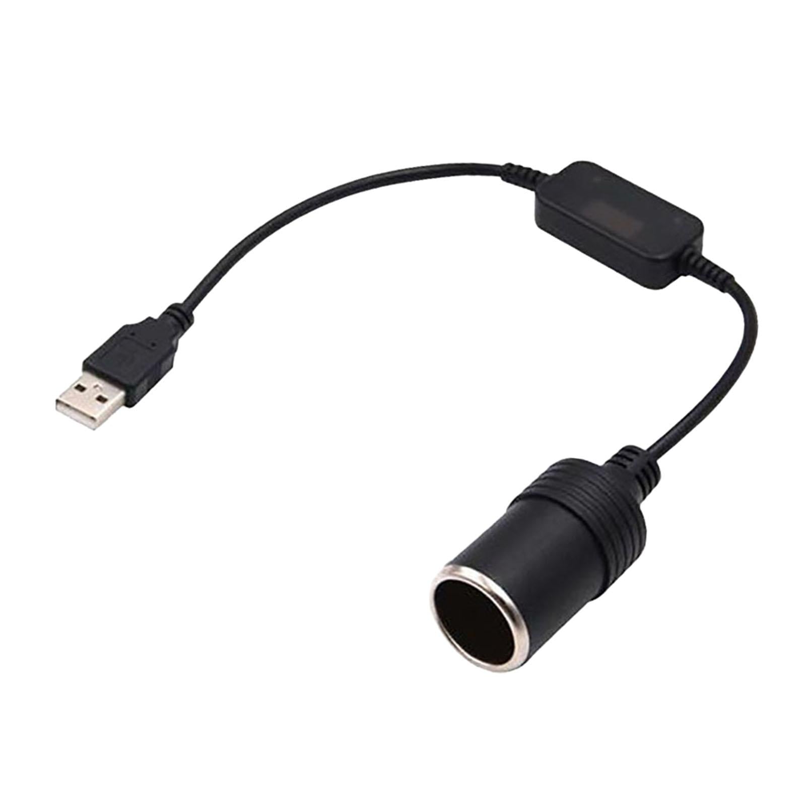 4xUSB A Male to 12V Car Cigarette Lighter Socket Female Converter Cable 10W 1.2 meters