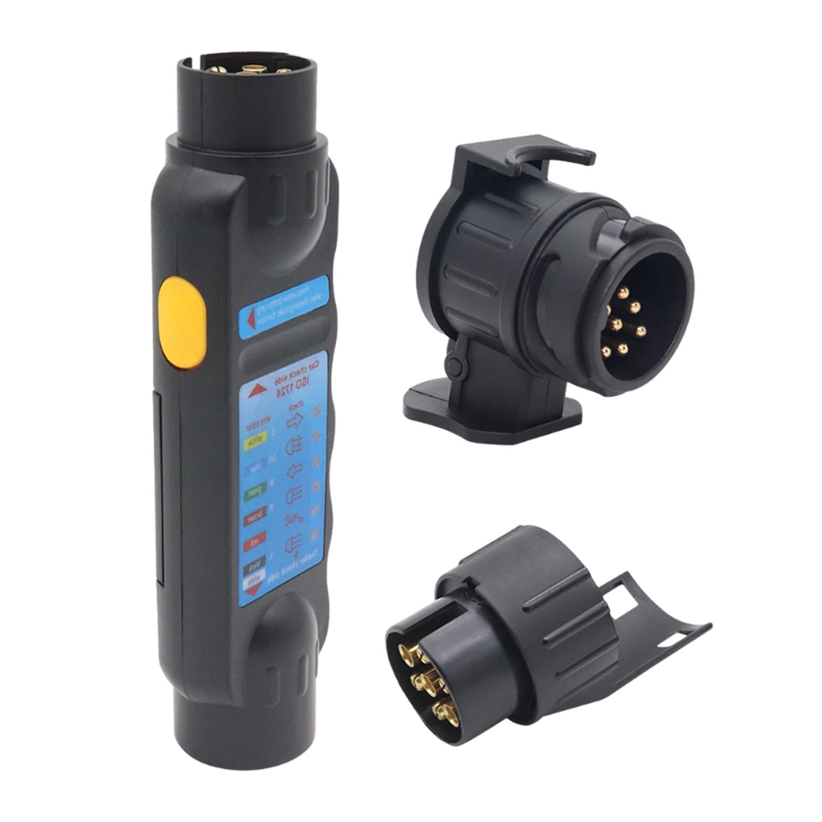 Trailer 7 Pin Wiring RV Connector Tester 7 Pin 12V Trailer Socket Tester