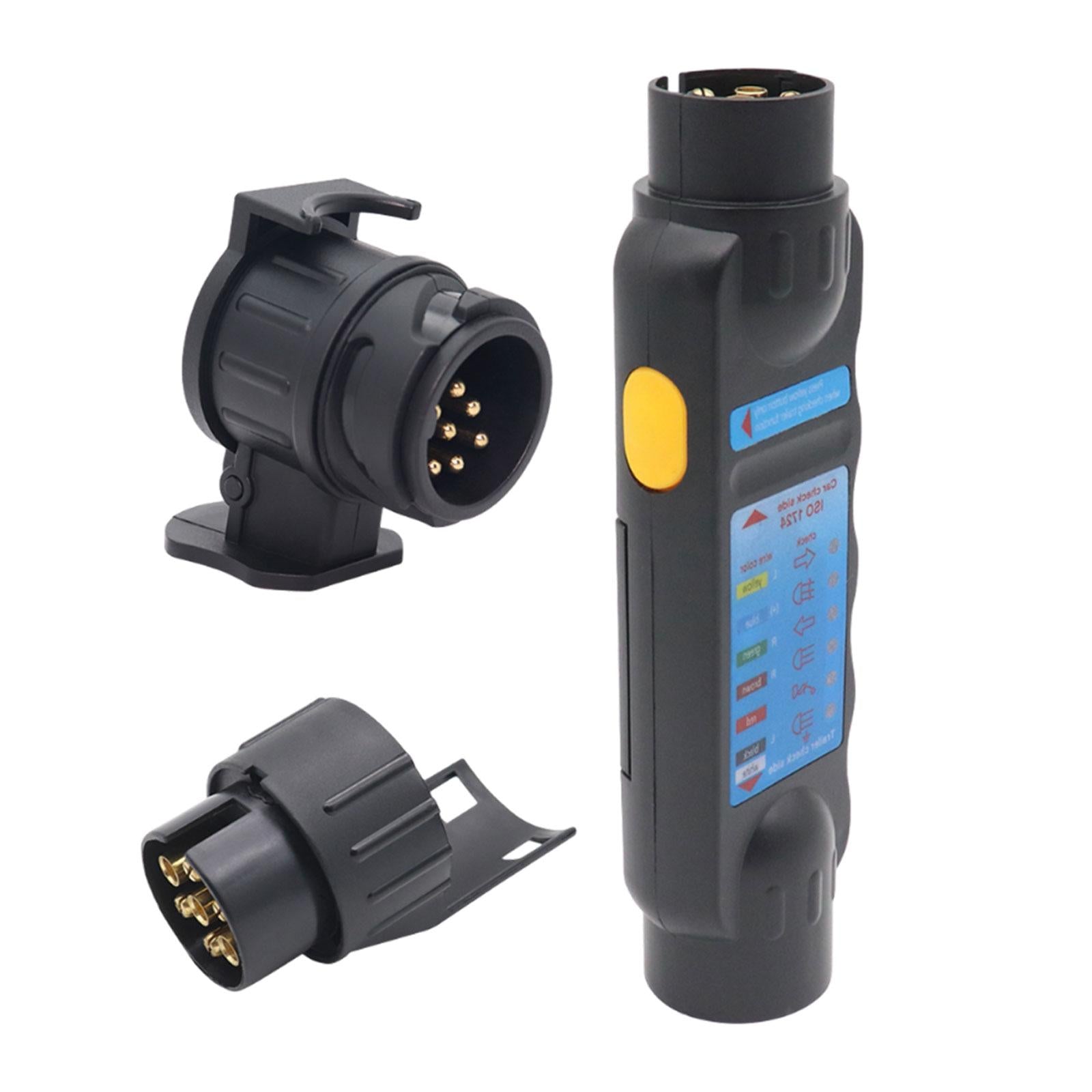 Trailer 7 Pin Wiring RV Connector Tester 7 Pin 12V Trailer Socket Tester