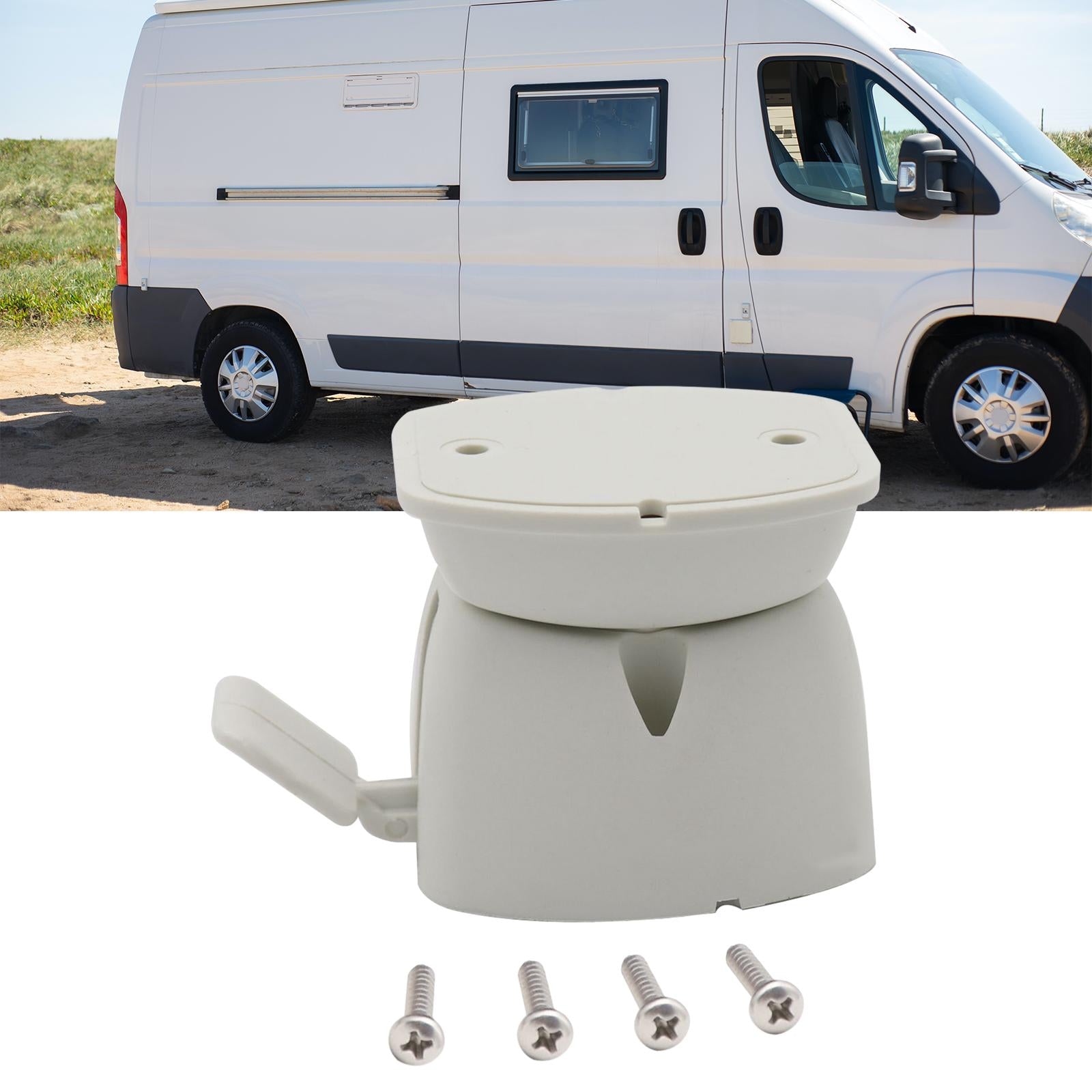 RV Baggage Door Catch with Screws Motorhome Accessories for RV Assembly White