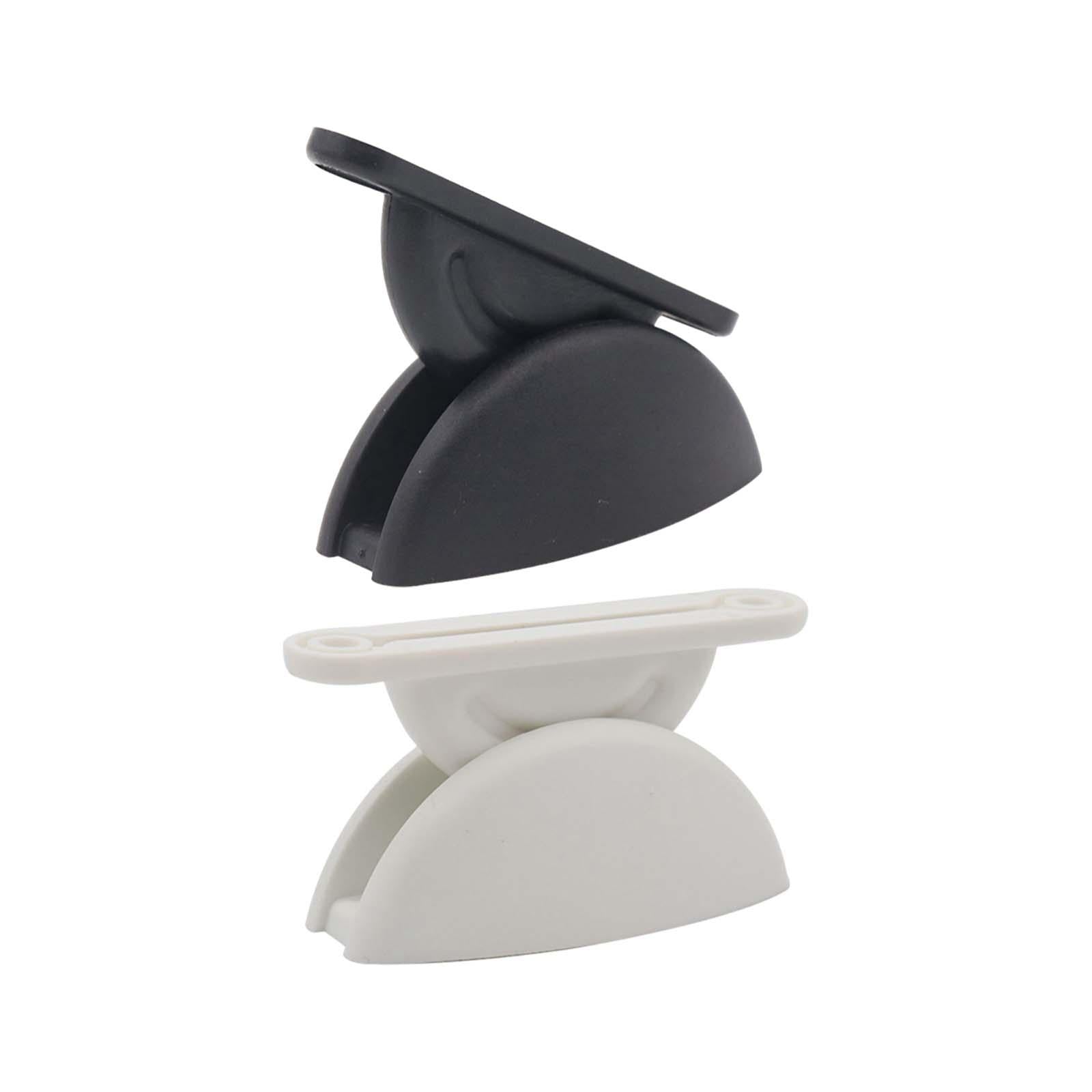 4 Pieces RV Door Retainer Catch Door Stopper Clip for Cupboard Rvs Boat Black
