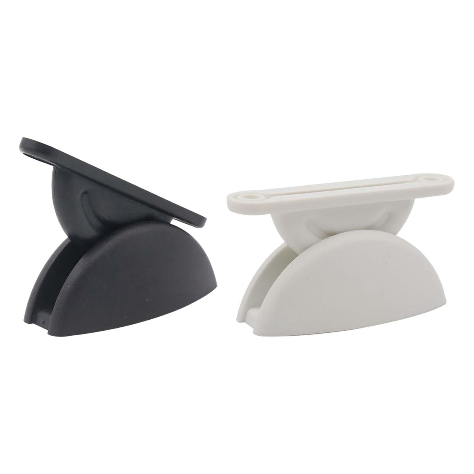4 Pieces RV Door Retainer Catch Door Stopper Clip for Cupboard Rvs Boat Black