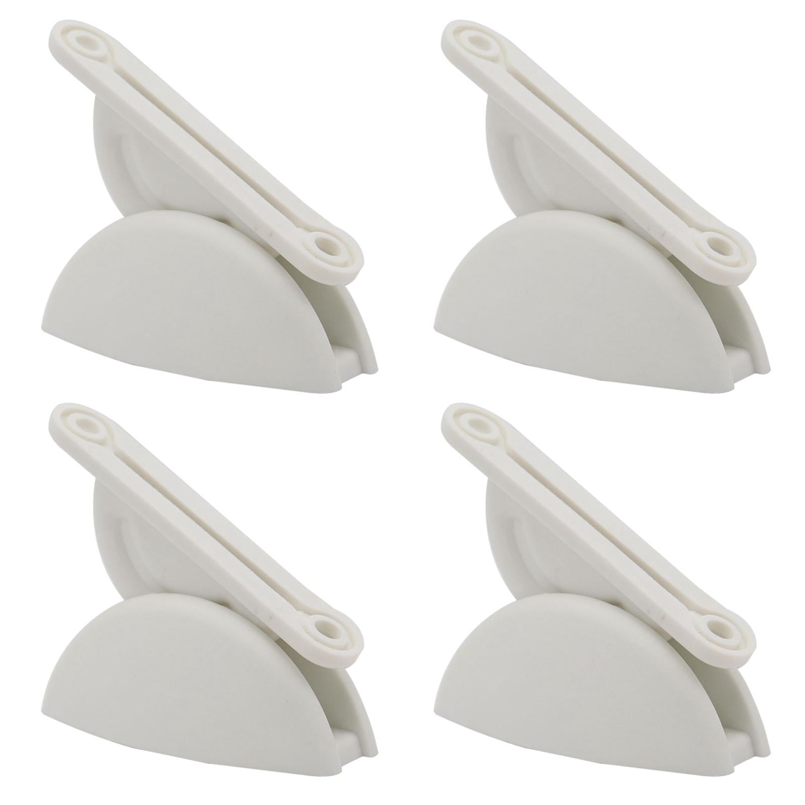 4 Pieces RV Door Retainer Catch Door Stopper Clip for Cupboard Rvs Boat White
