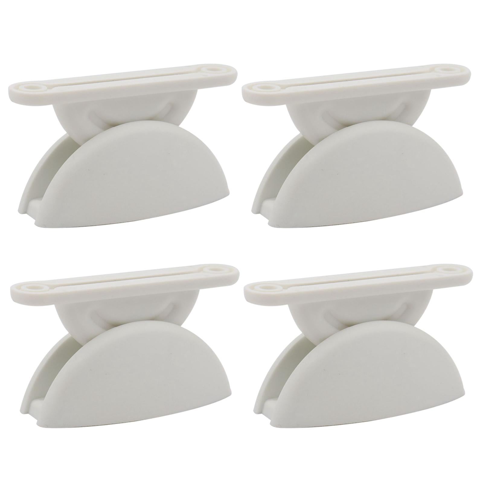 4 Pieces RV Door Retainer Catch Door Stopper Clip for Cupboard Rvs Boat White