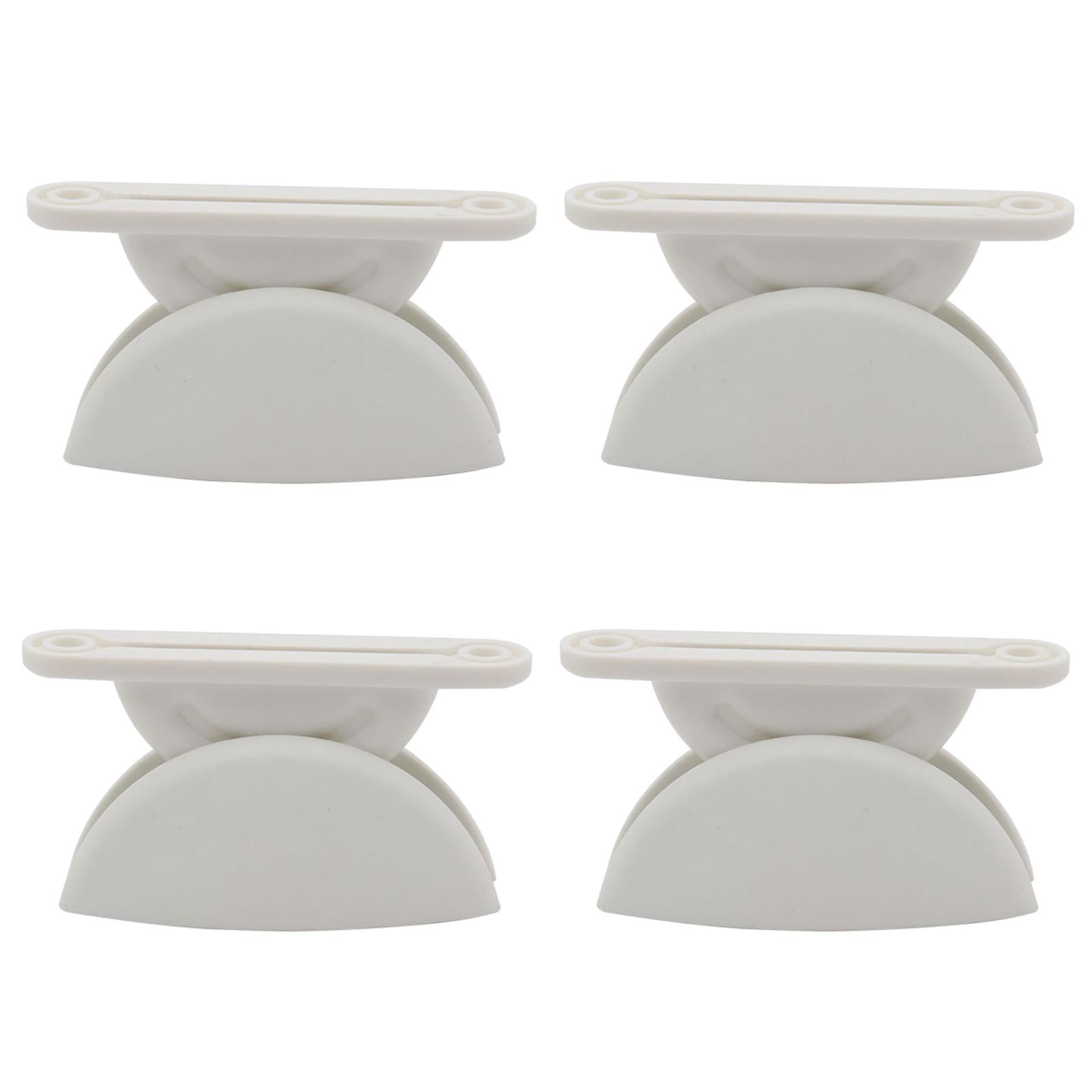 4 Pieces RV Door Retainer Catch Door Stopper Clip for Cupboard Rvs Boat White