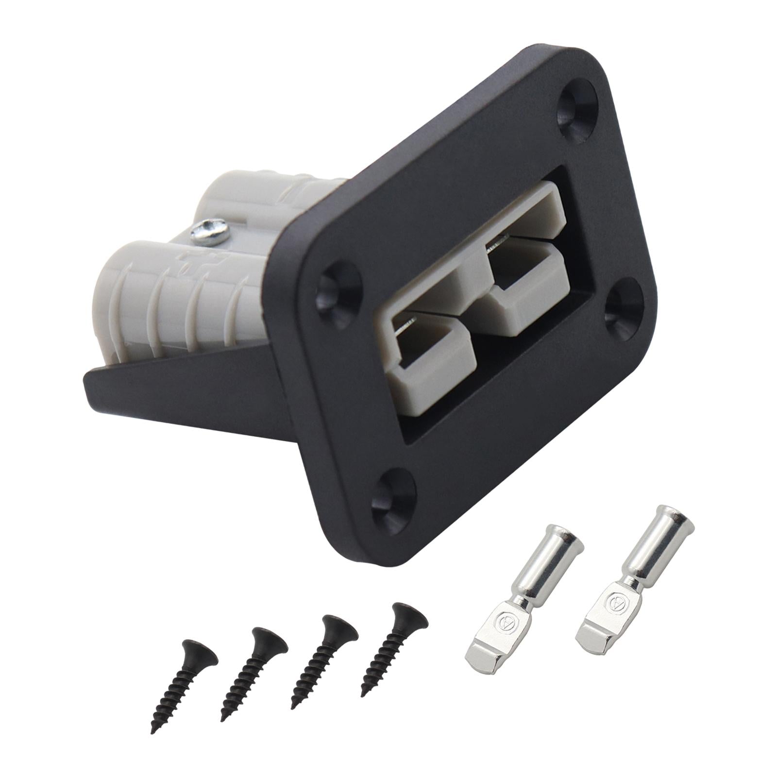 50A Nylon Plug Mounting Panel with Cover for Plug Connector Caravans RV Gray