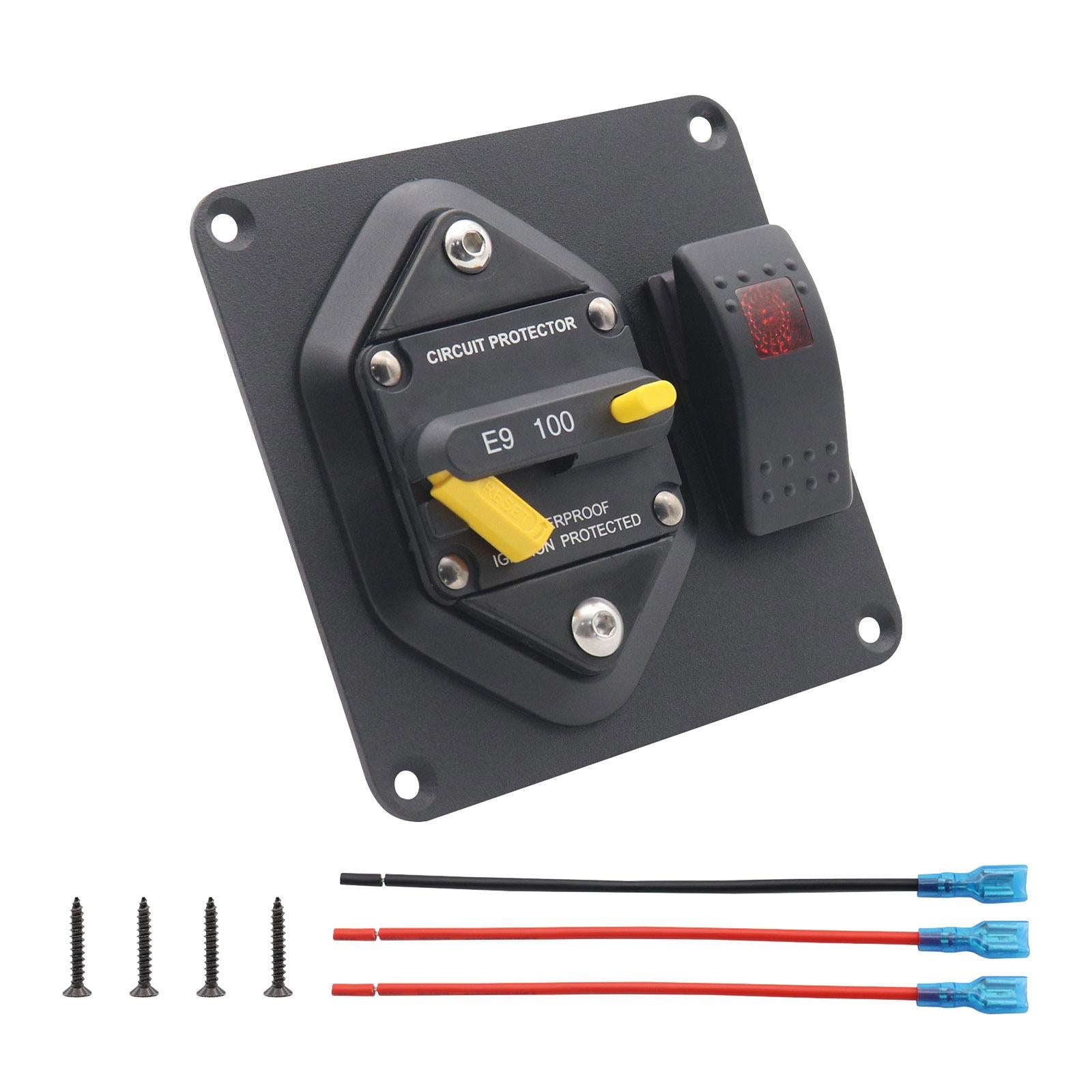 Automotive Boat Marine E9 Circuit Breaker Compact Sturdy 1/4” Threaded Studs 100A