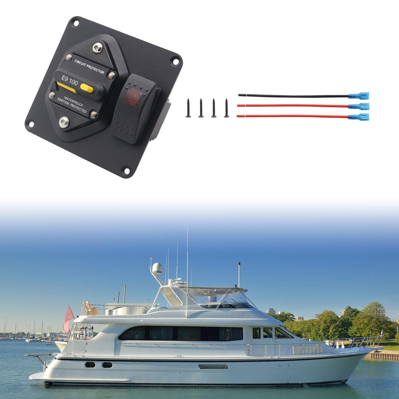 Automotive Boat Marine E9 Circuit Breaker Compact Sturdy 1/4” Threaded Studs 100A
