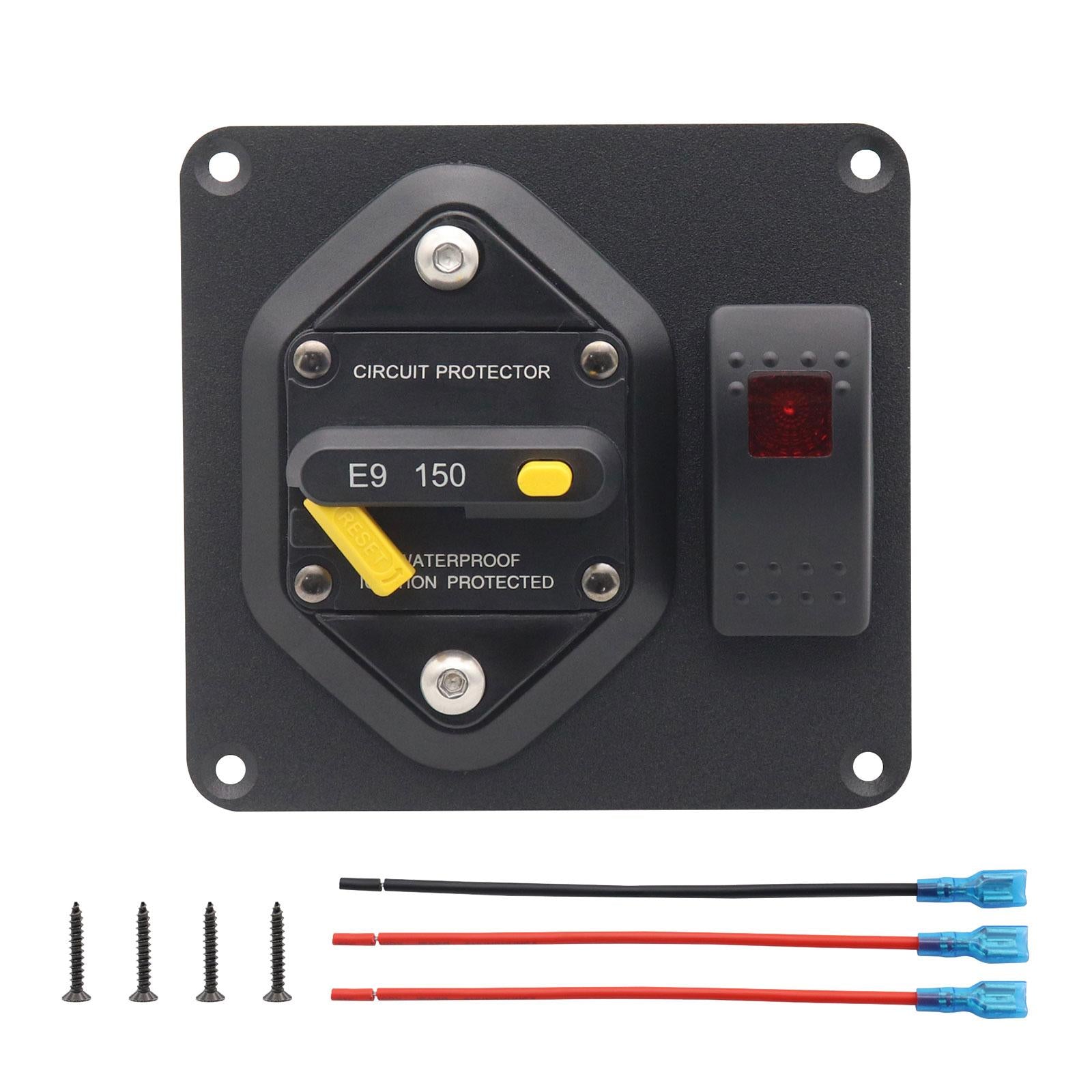 Automotive Boat Marine E9 Circuit Breaker Compact Sturdy 1/4” Threaded Studs 150A