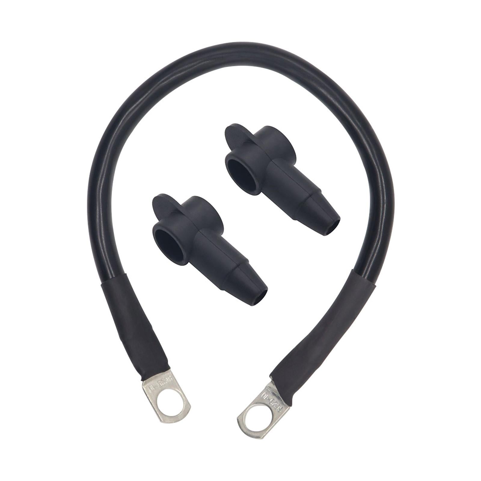 30cm Automotive 4 AWG Battery Cable 3/8in Lugs for Electrical Equipment Black
