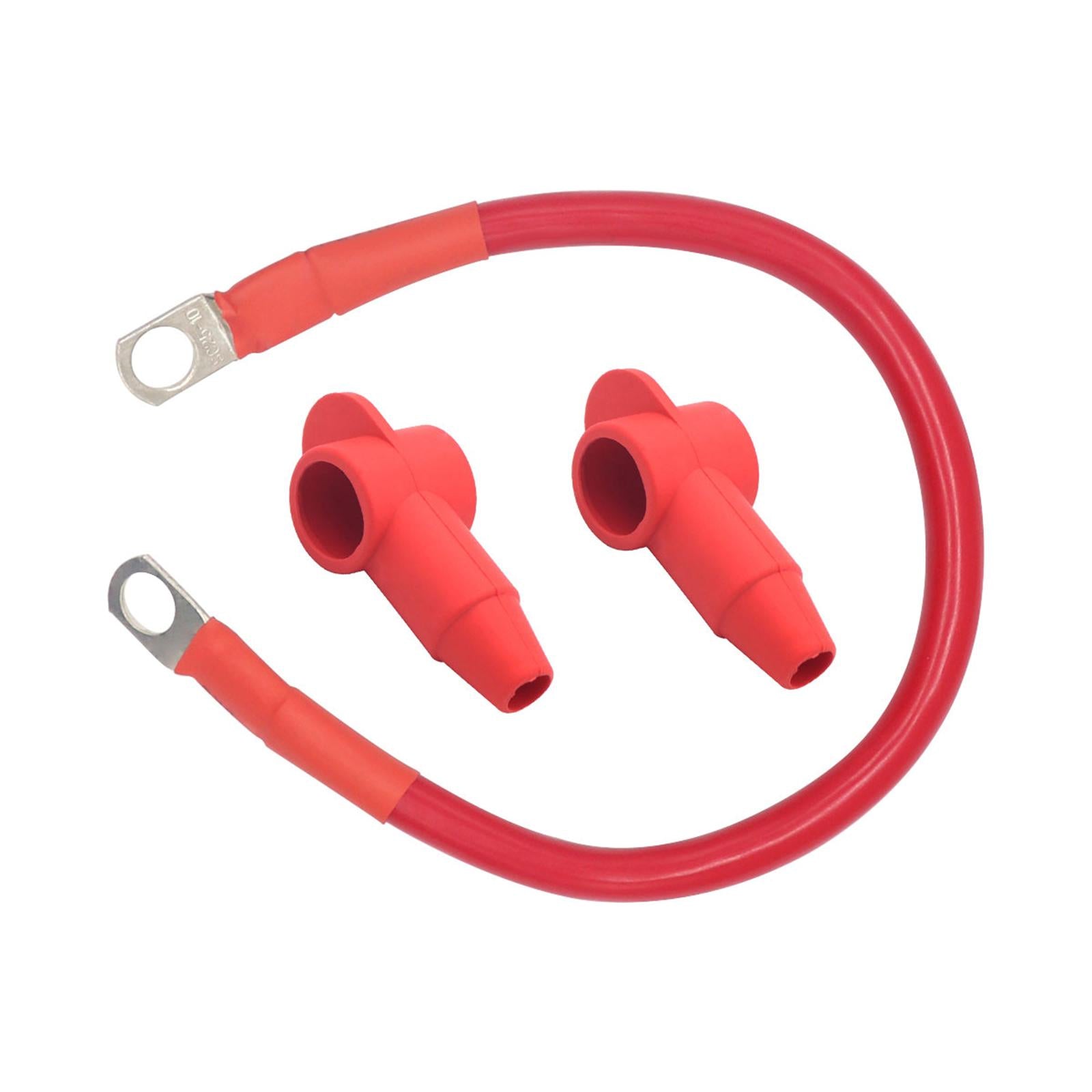 30cm Automotive 4 AWG Battery Cable 3/8in Lugs for Electrical Equipment Red