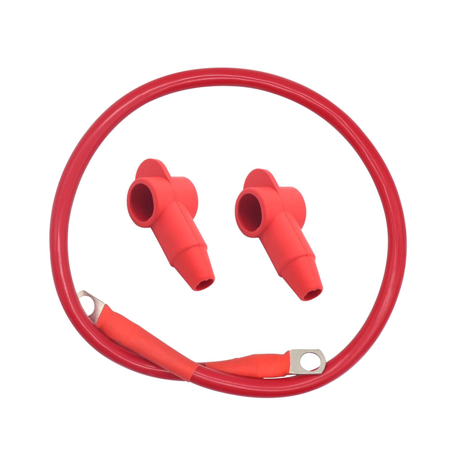 Automotive 4 AWG Battery Cable 3/8in Lugs for Marine RV Multifunctional Red