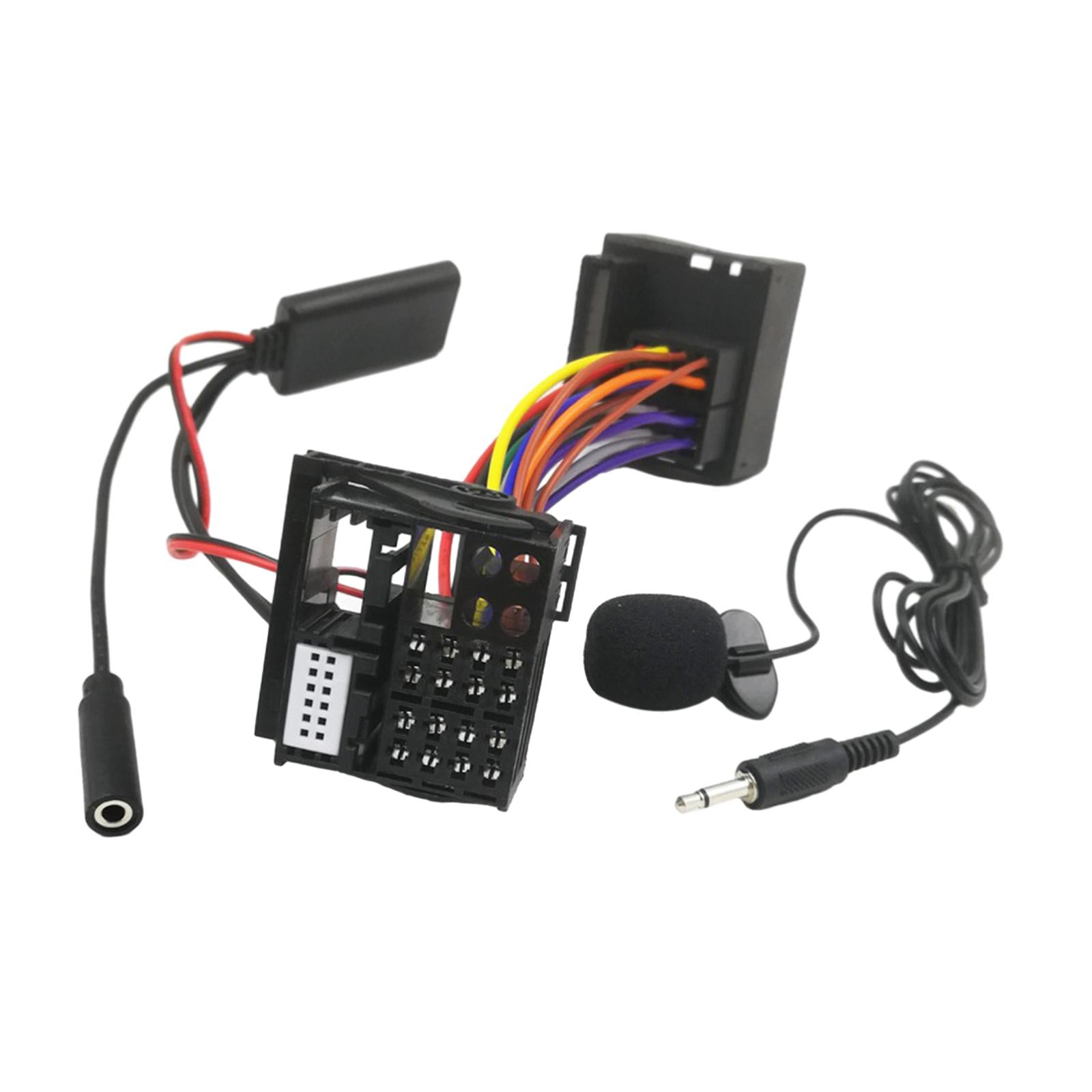 Radio AUX Cable Adapter with Microphone 12Pin for RNS315 Replace Parts