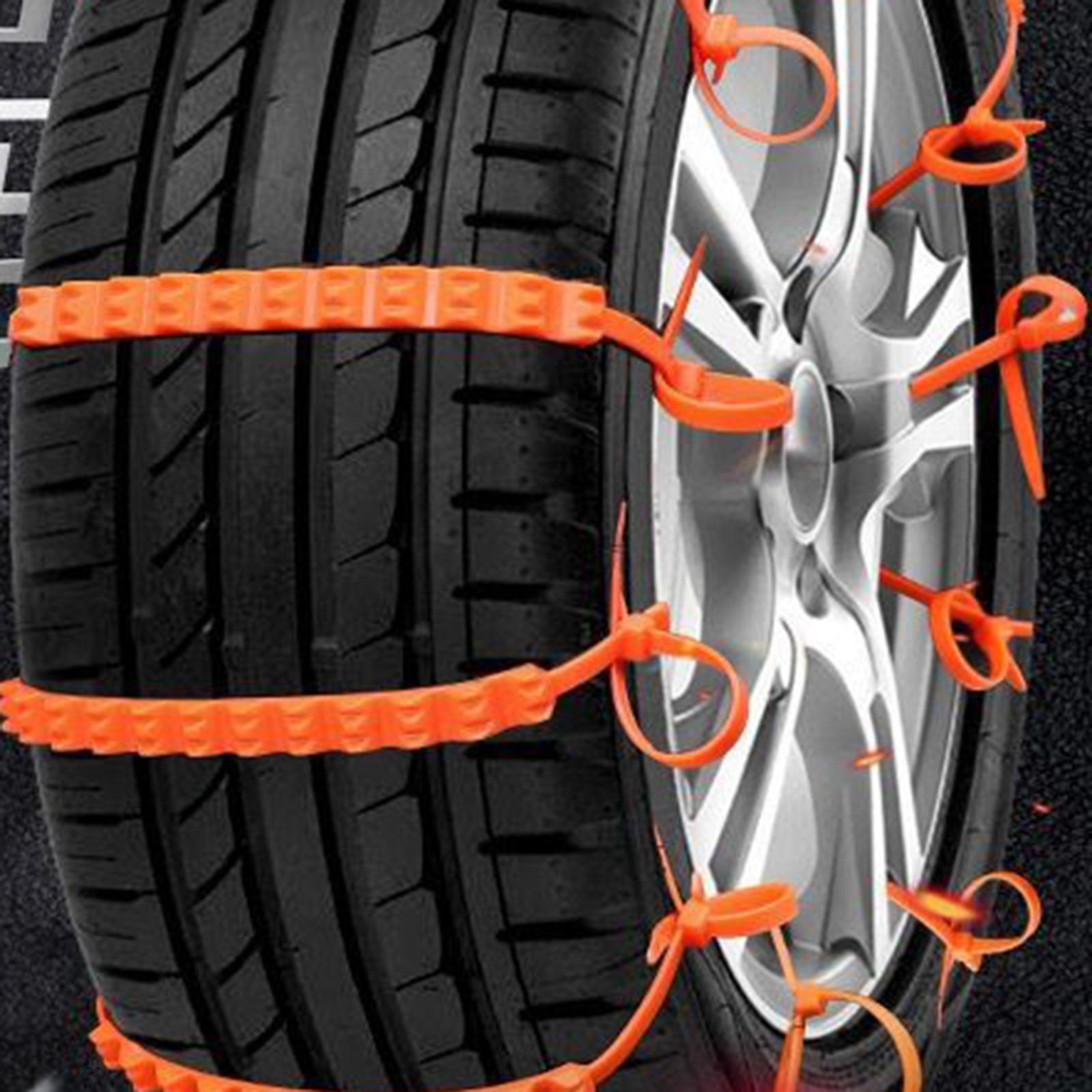 Car Snow Chains Length 95cm Nylon Car Wheel Chains for Suvs Trucks 5 pieces