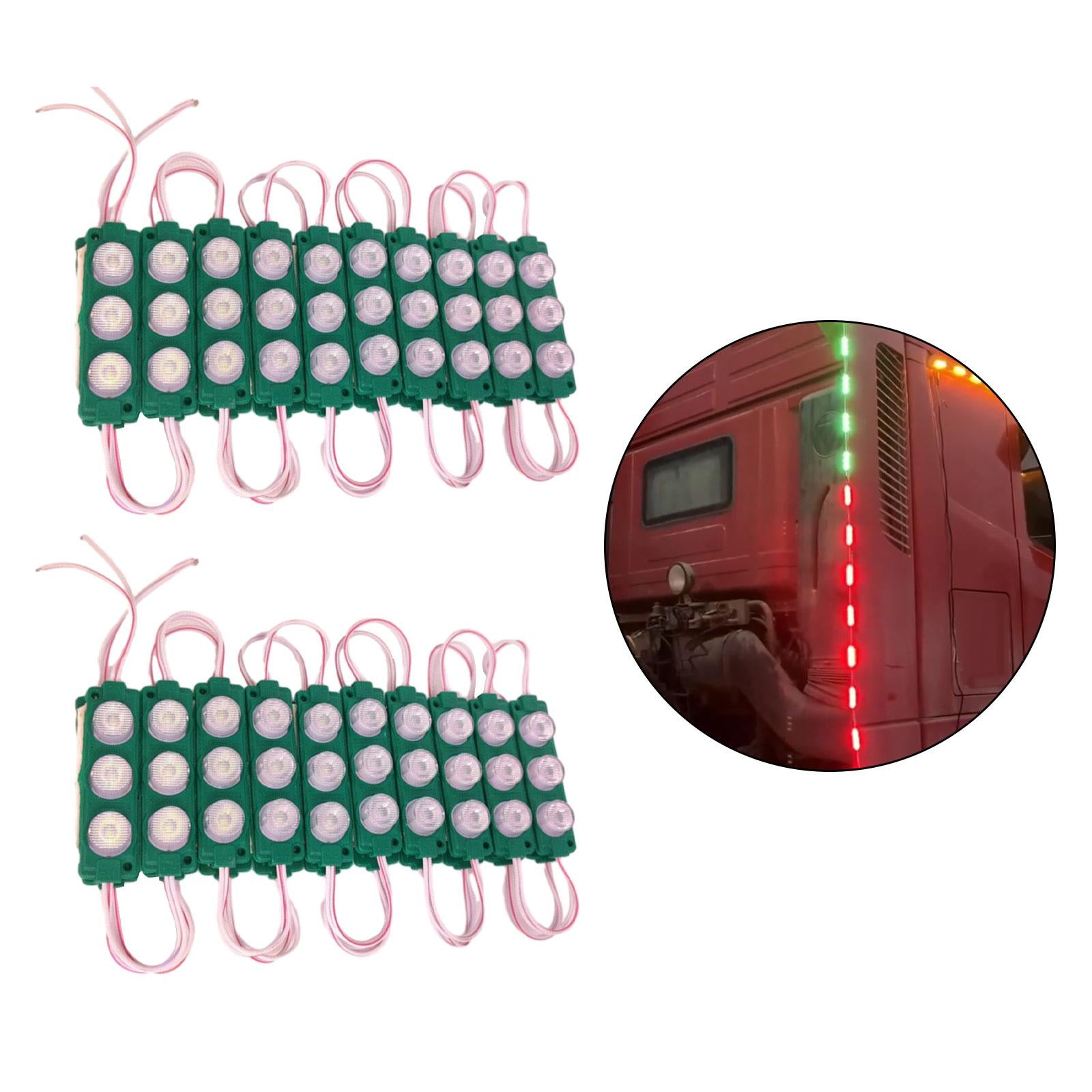 Truck LED Side Marker Light DC 24V Sturdy Stylish Easily Install Accessories Green Light