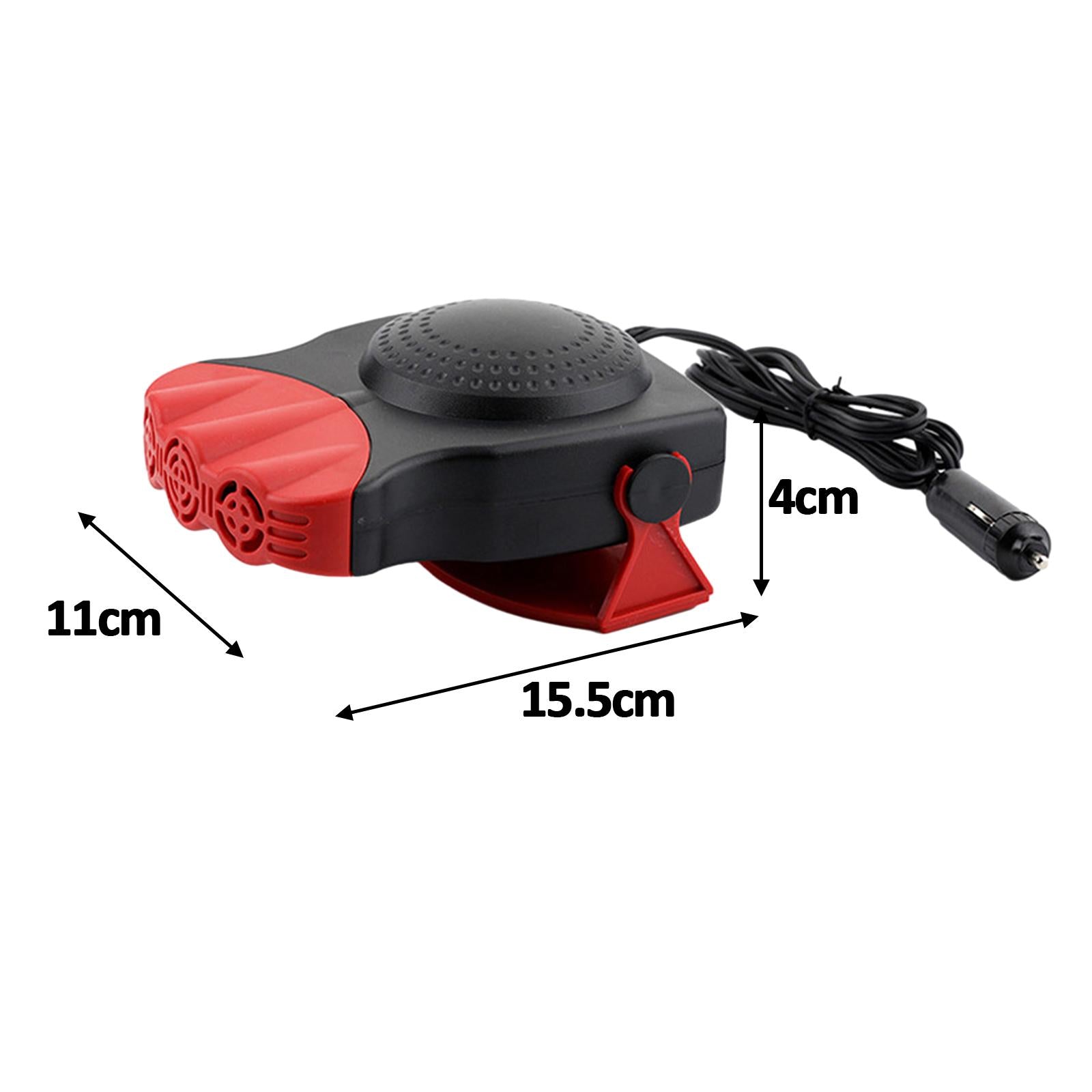 Auto Heater Portable Fast Heating 150W 2 Modes Windshield Defogging Demister Red 12V