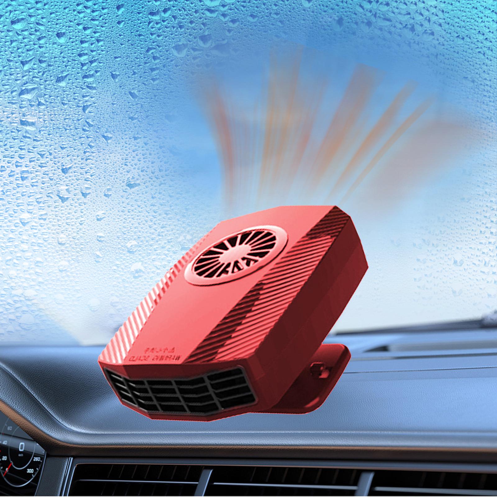 Car Heater Fan Low Noise Windscreen Defogger for Automobile Truck Taxis Red