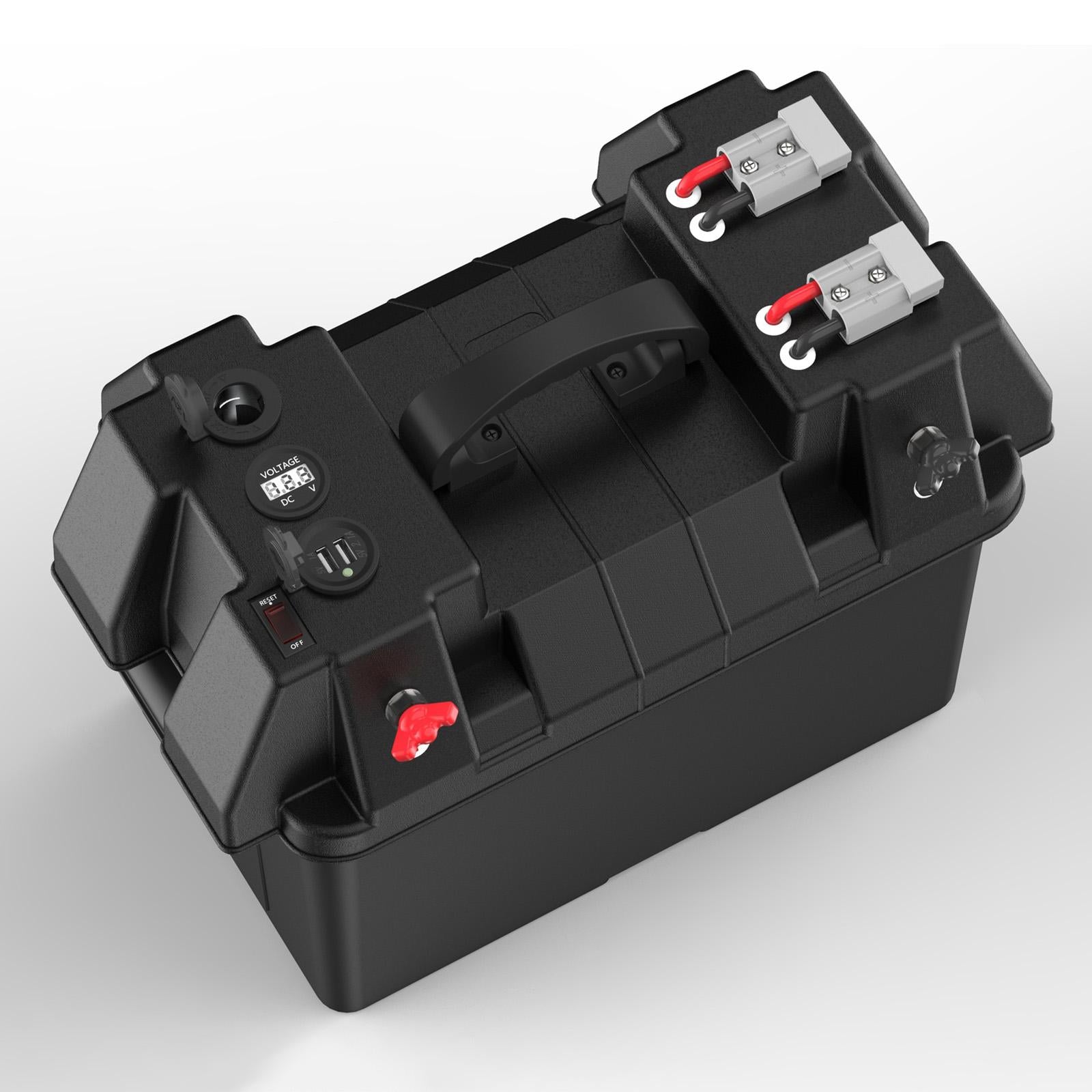 Motor Battery Box Waterproof Car RV Trailer Batteries Carrier