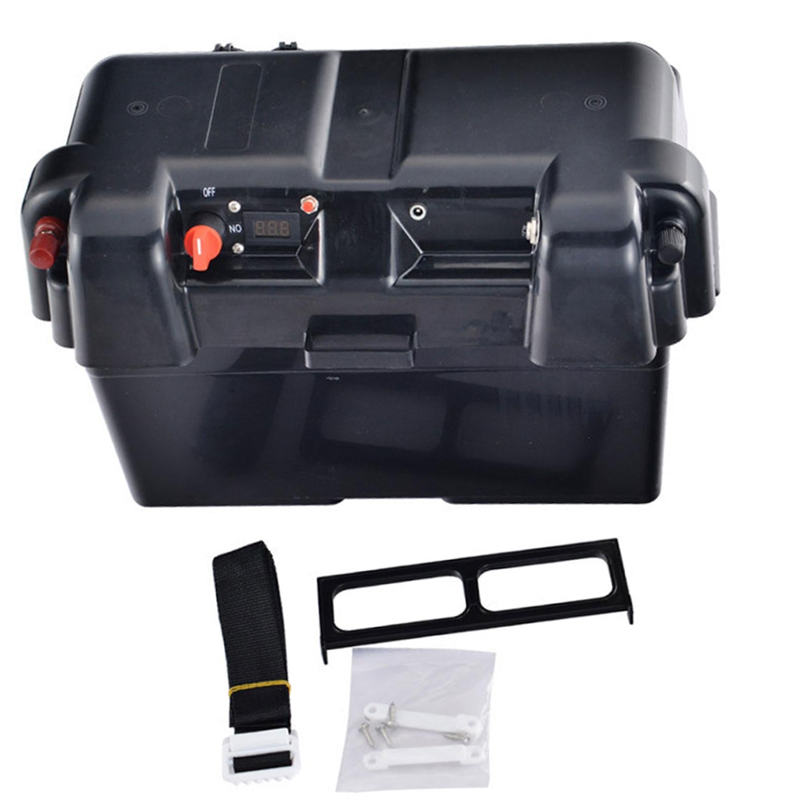 Batteries Carrier Multifunction Portable Battery Box for Travel Auto RV