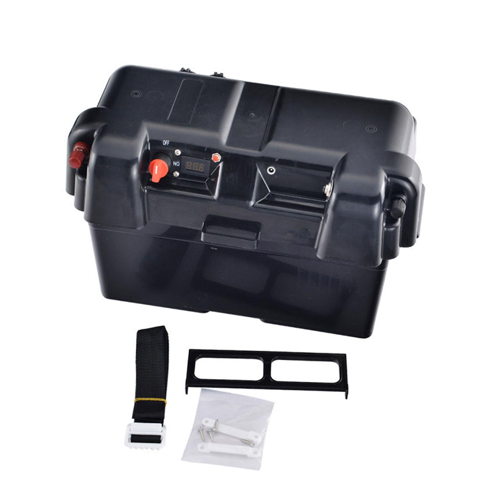 Batteries Carrier Multifunction Portable Battery Box for Travel Auto RV