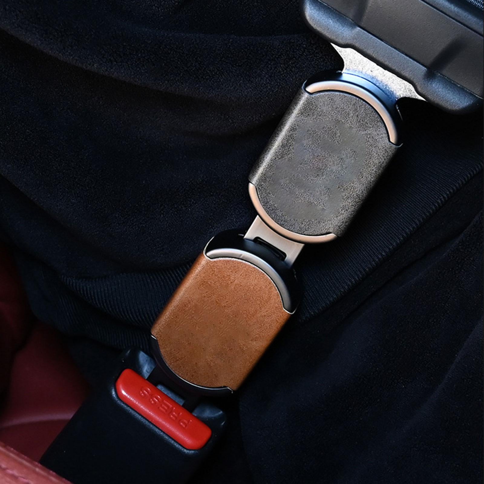 Car Safety Seatbelt Buckle Plug Thick Car Seat Belt Extension Extension Pads Brown