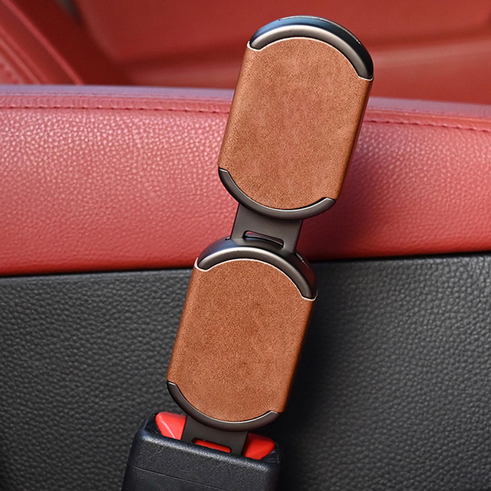 Car Safety Seatbelt Buckle Plug Thick Car Seat Belt Extension Extension Pads Brown