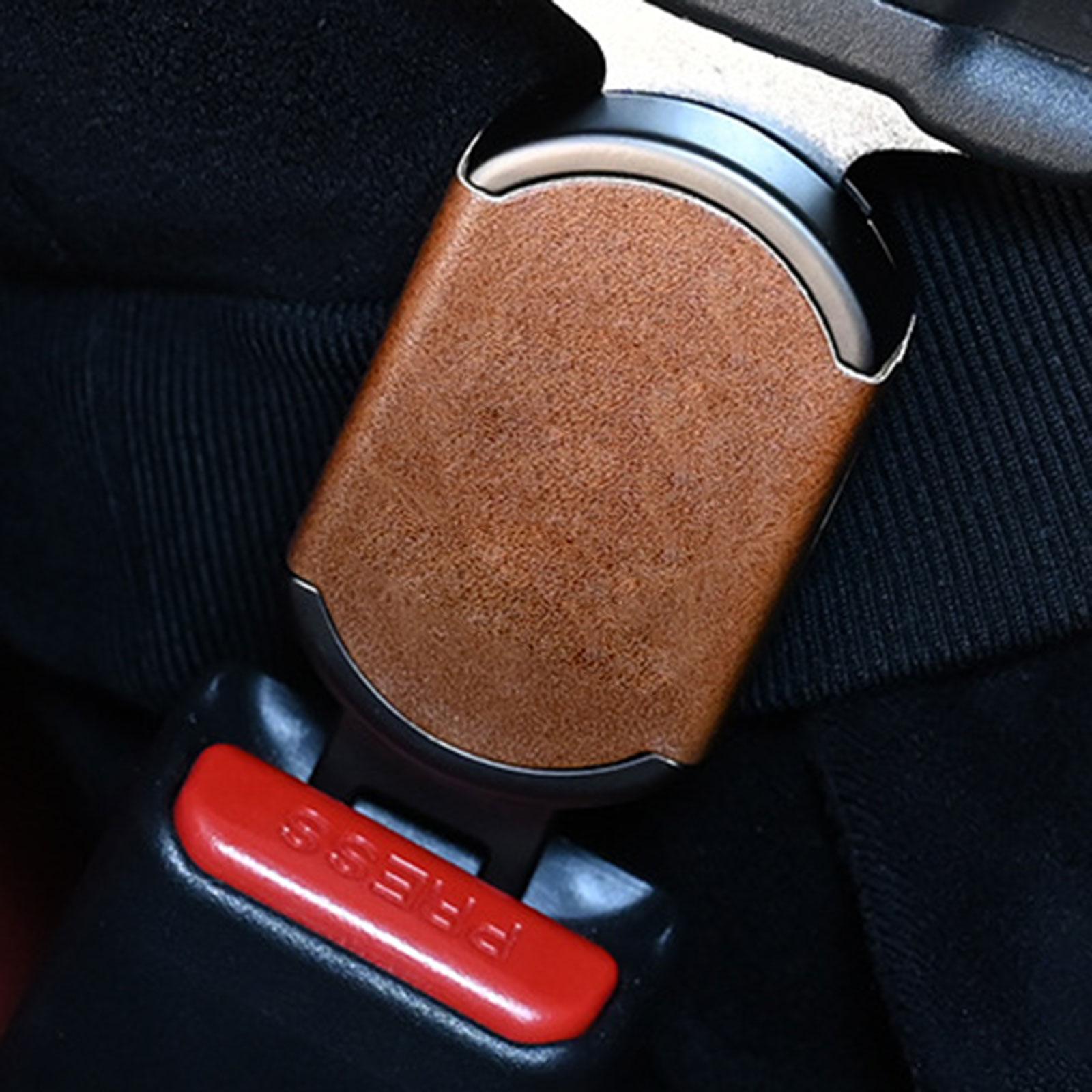 Car Safety Seatbelt Buckle Plug Thick Car Seat Belt Extension Extension Pads Brown