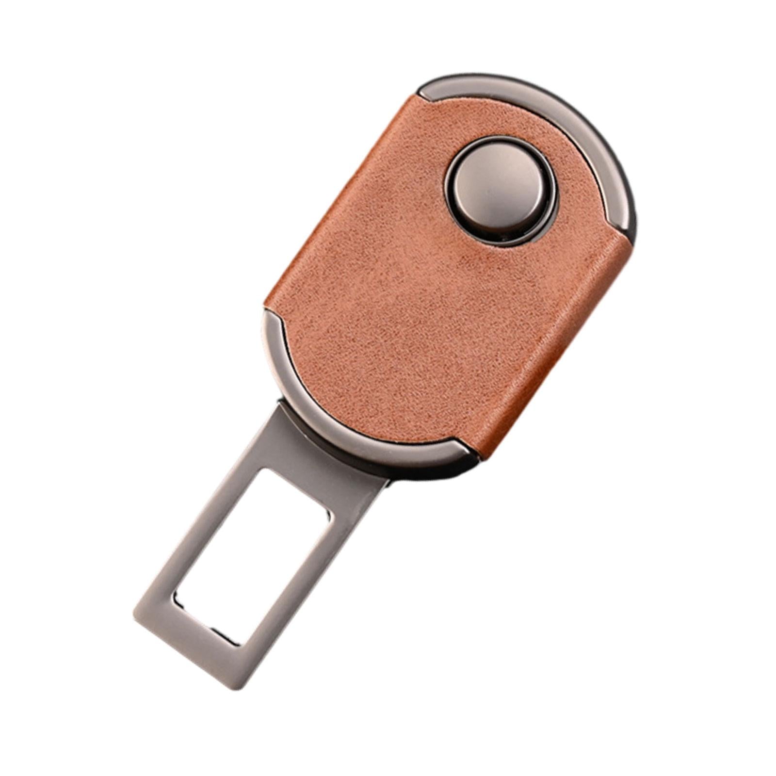 Car Safety Seatbelt Buckle Plug Thick Car Seat Belt Extension Extension Pads Brown