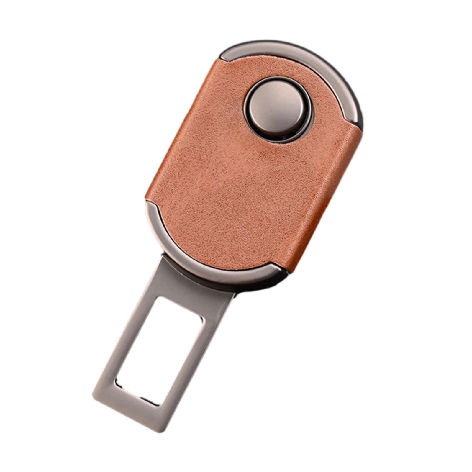 Car Safety Seatbelt Buckle Plug Thick Car Seat Belt Extension Extension Pads Brown