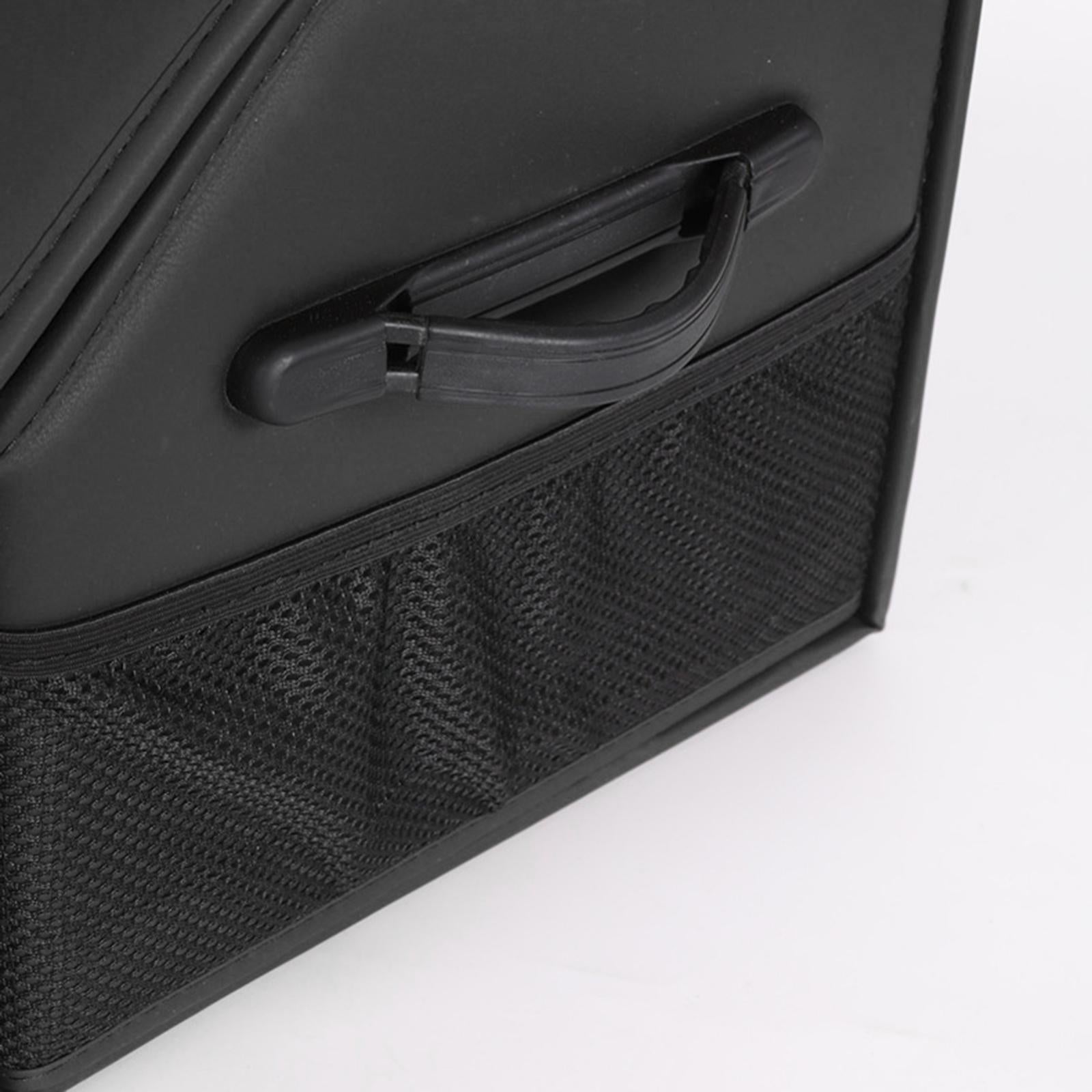 Car SUV Trunk Cargo Organizer Black Collapsible Sturdy Multipurpose Portable 36cmx31cmx29cm